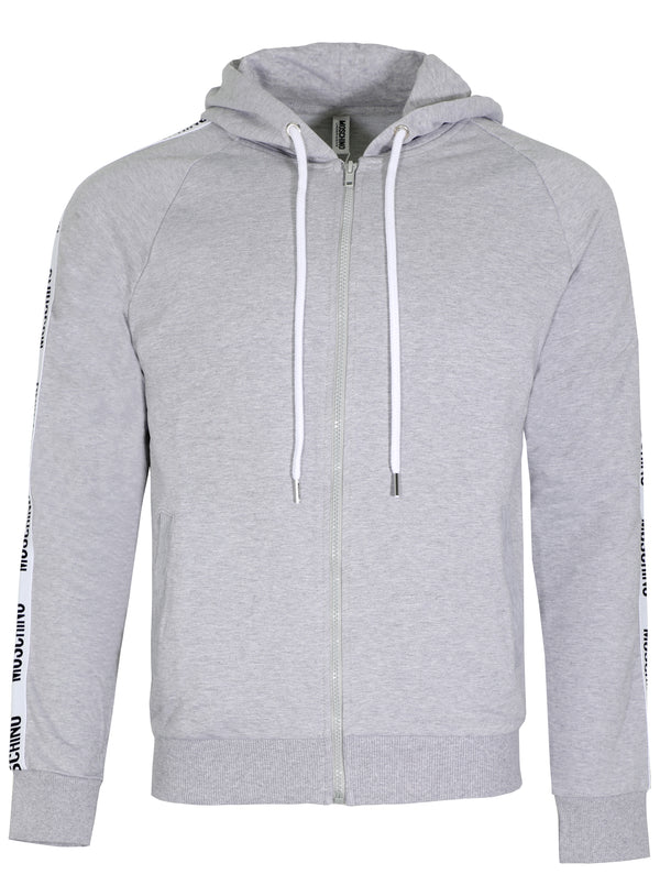 SIDE STRIPE FULL ZIP HOODIE - GREY - PureAtlanta.com