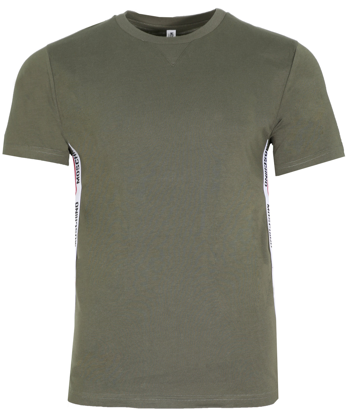 SIDE STRIPE LOGO TEE - OLIVE GREEN