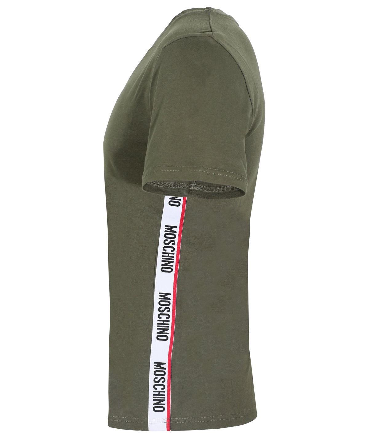 SIDE STRIPE LOGO TEE - OLIVE GREEN