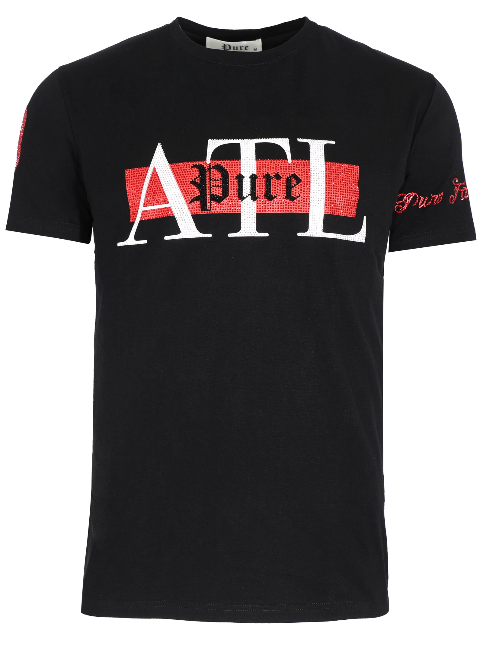 Pure Diamond ATL Logo Tee in black with red – view 2 of 2