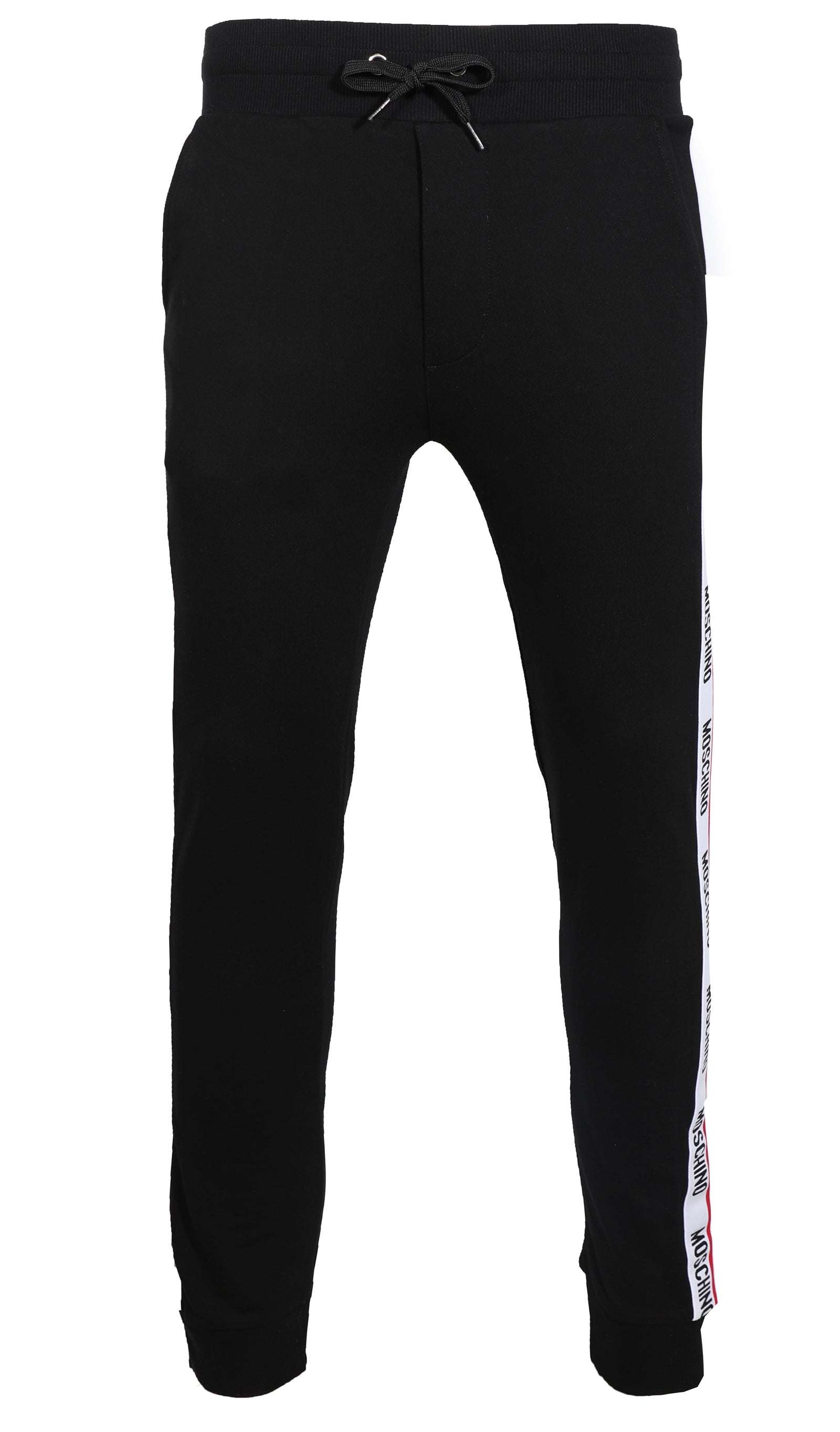 Moschino Side Stripe Logo Joggers in black – view 2 of 3