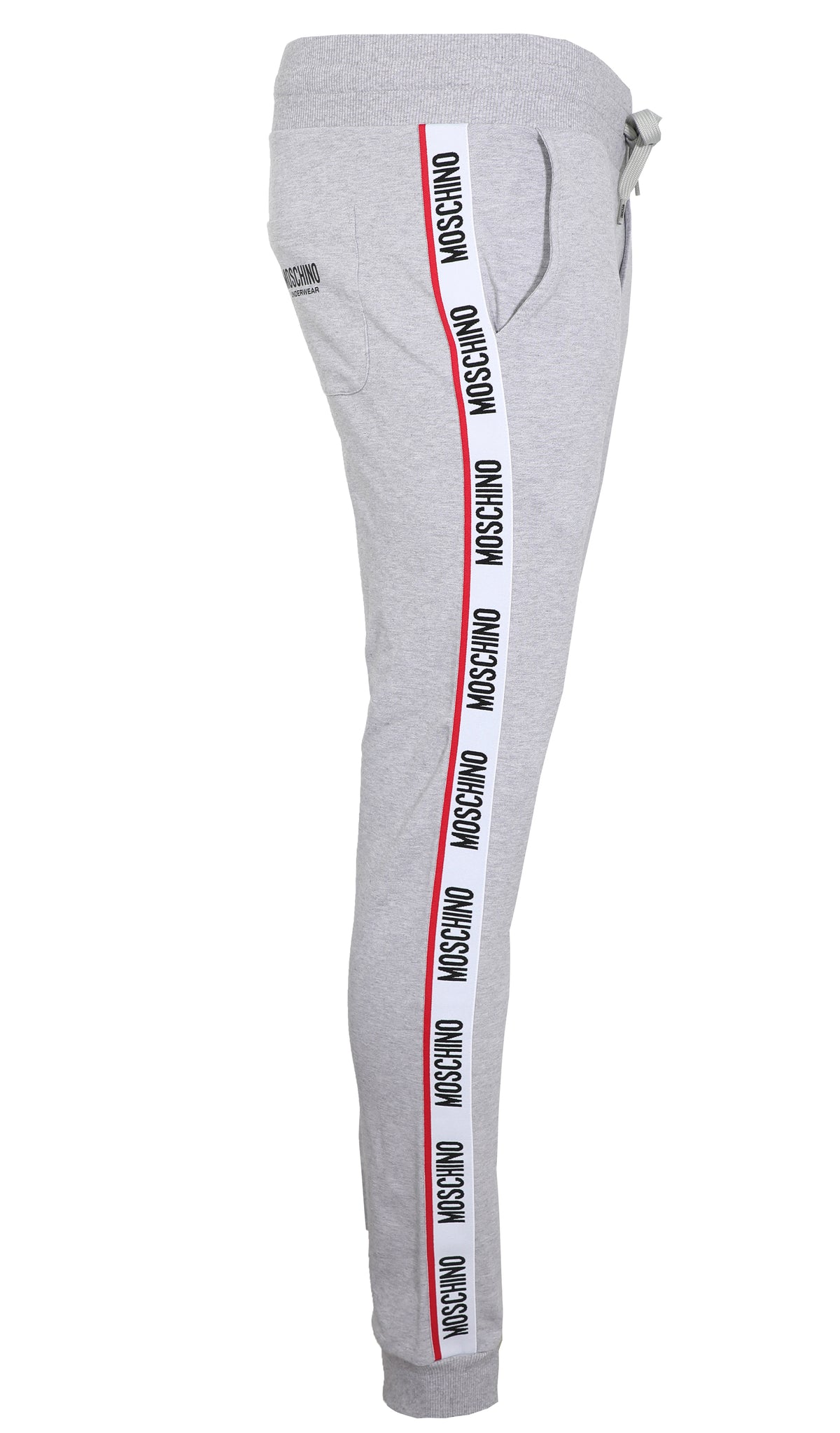 MOSCHINO JOGGERS W| SIDE STRIPE LOGO - GREY
