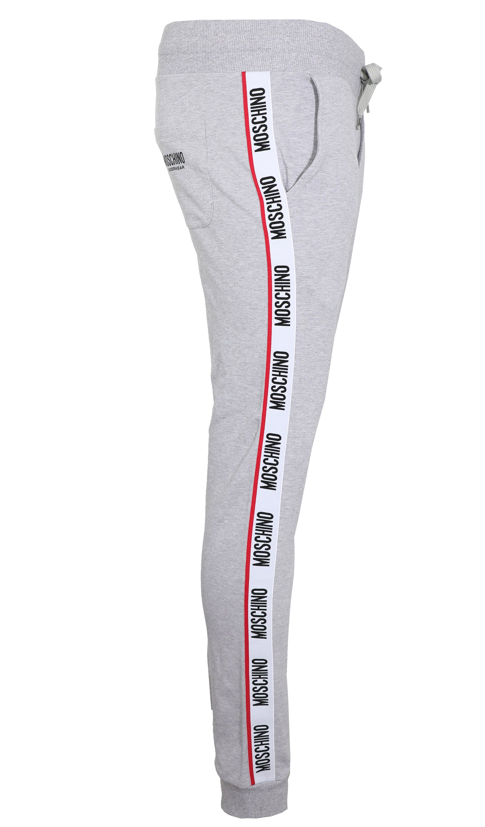 MOSCHINO JOGGERS W| SIDE STRIPE LOGO - GREY