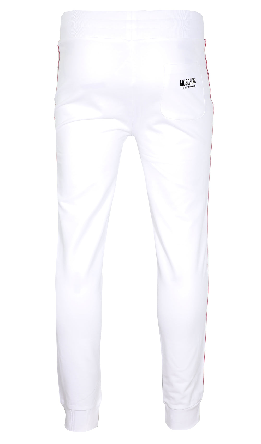 MOSCHINO JOGGERS W| SIDE STRIPE LOGO - WHITE – view 3 of 3