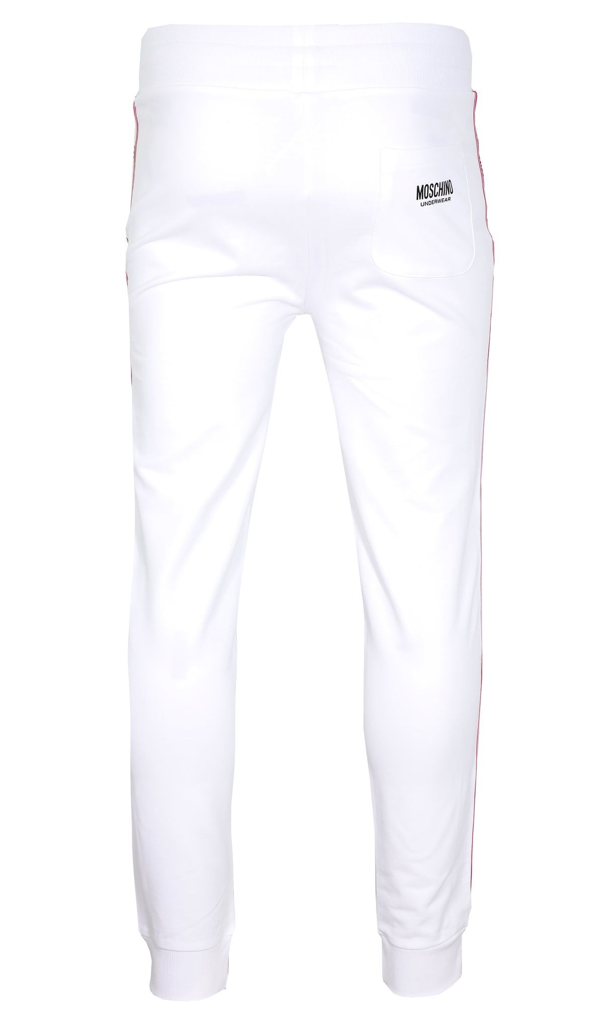 MOSCHINO JOGGERS W| SIDE STRIPE LOGO - WHITE