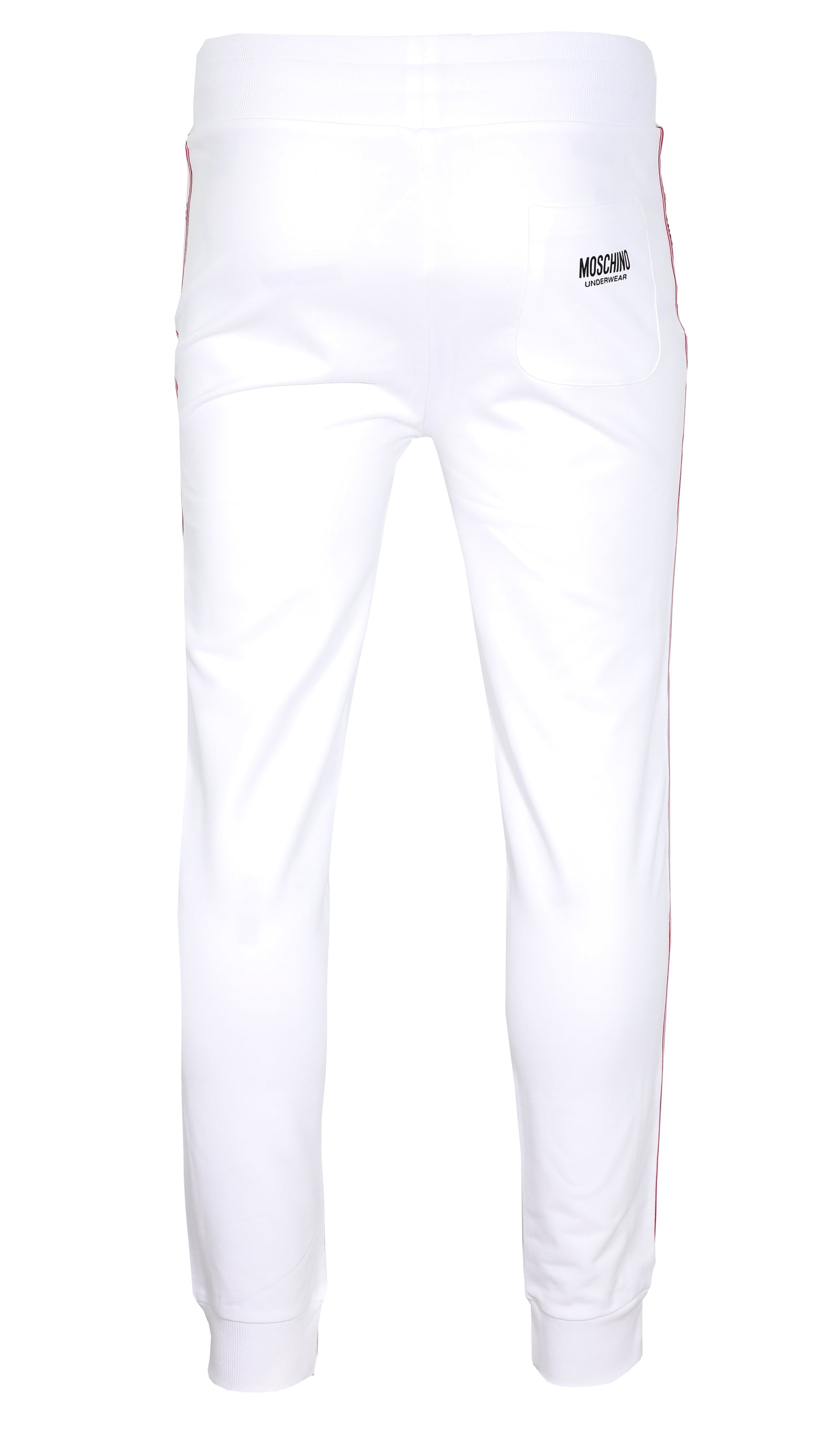 MOSCHINO JOGGERS W| SIDE STRIPE LOGO - WHITE – view 3 of 3