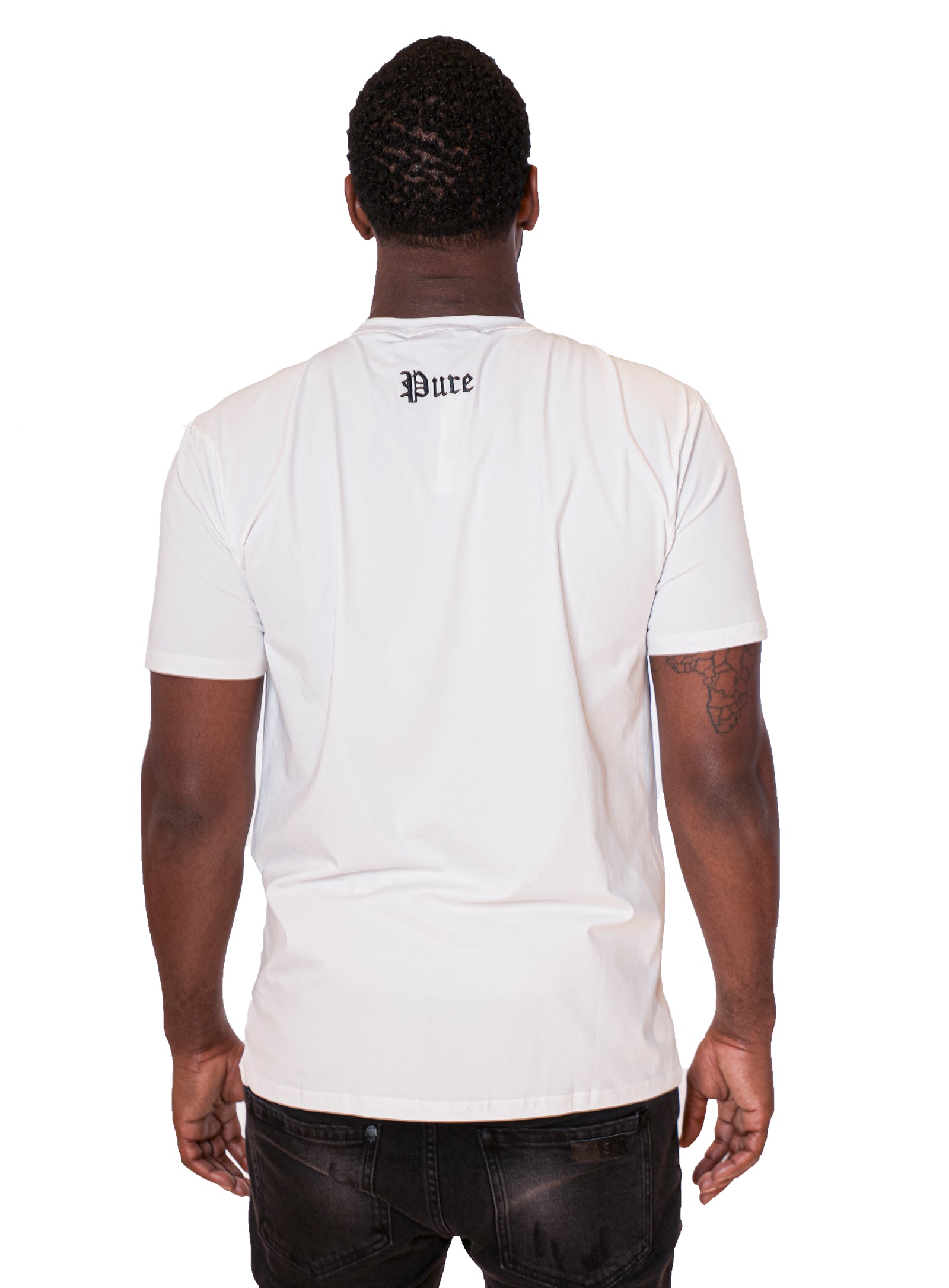 Embroidered SS Pure Tee - Off White