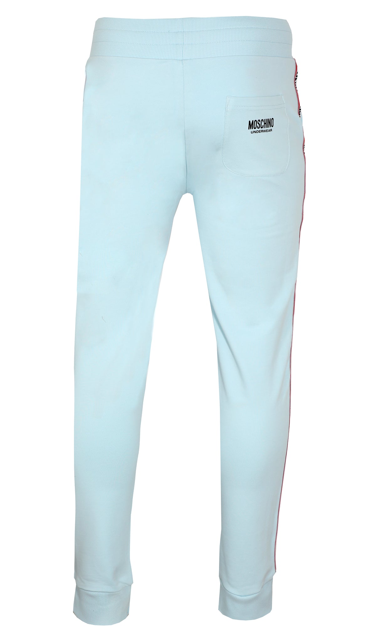 MOSCHINO JOGGERS W| SIDE STRIPE LOGO - BABY BLUE