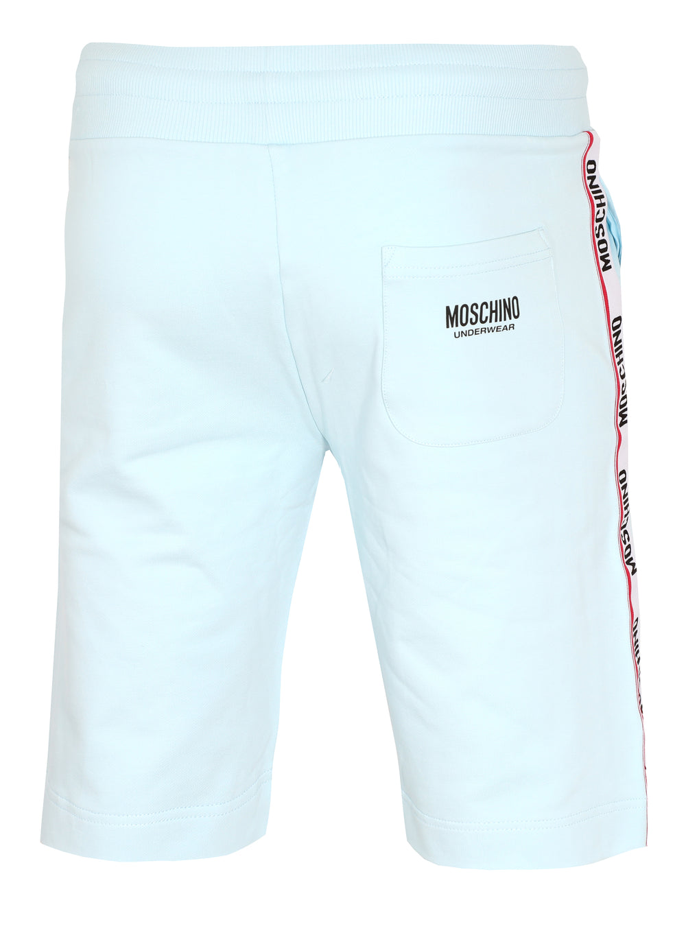 Moschino Side Stripe Logo Shorts in baby blue – view 3 of 3