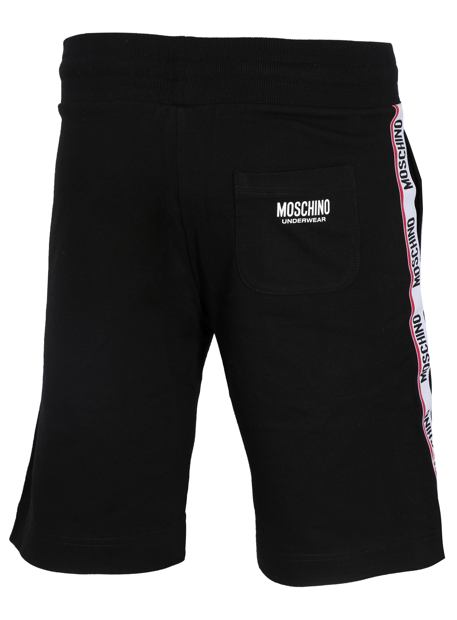 Moschino Side Stripe Logo Shorts in black – view 3 of 3