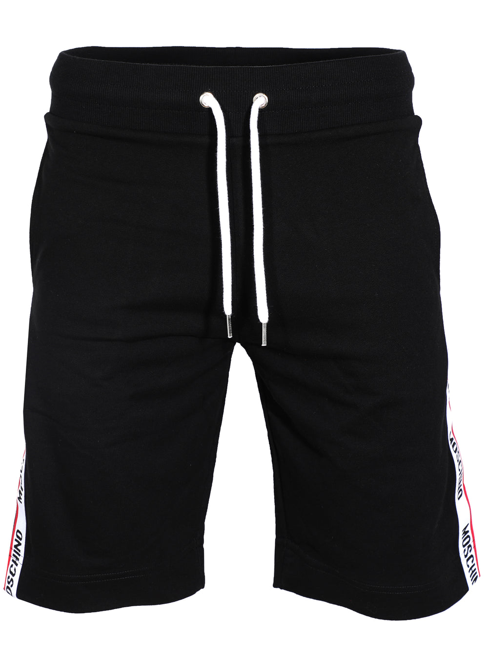 Moschino Side Stripe Logo Shorts in black – view 2 of 3