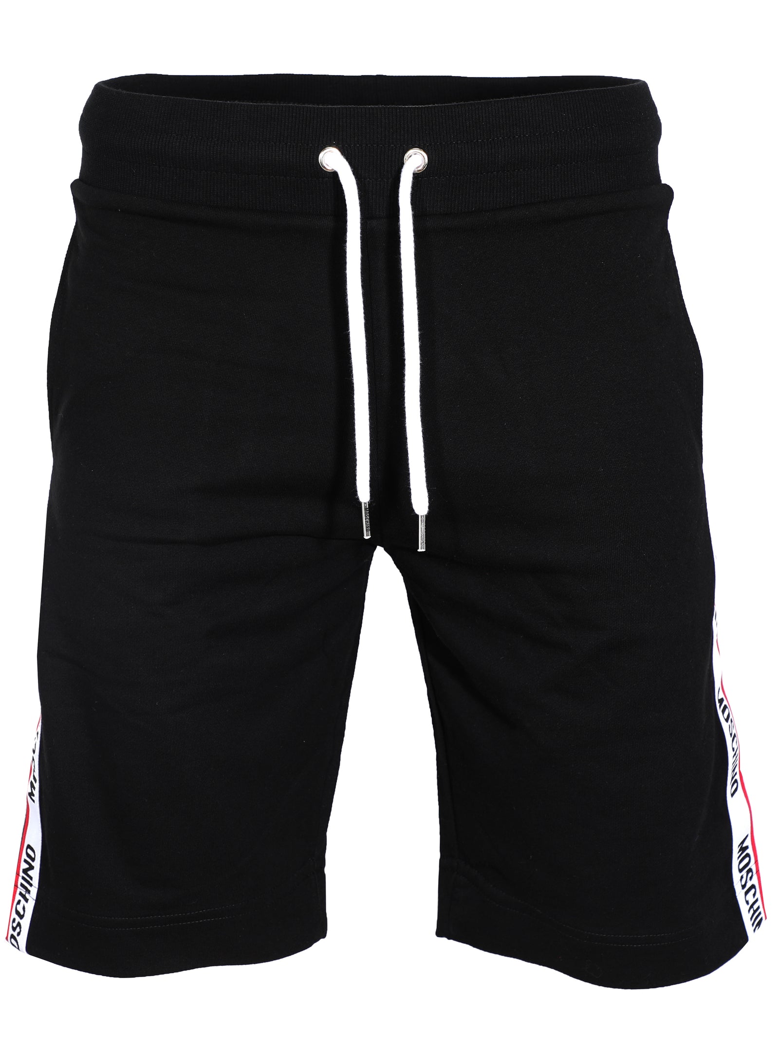 Moschino Side Stripe Logo Shorts in black – view 2 of 3