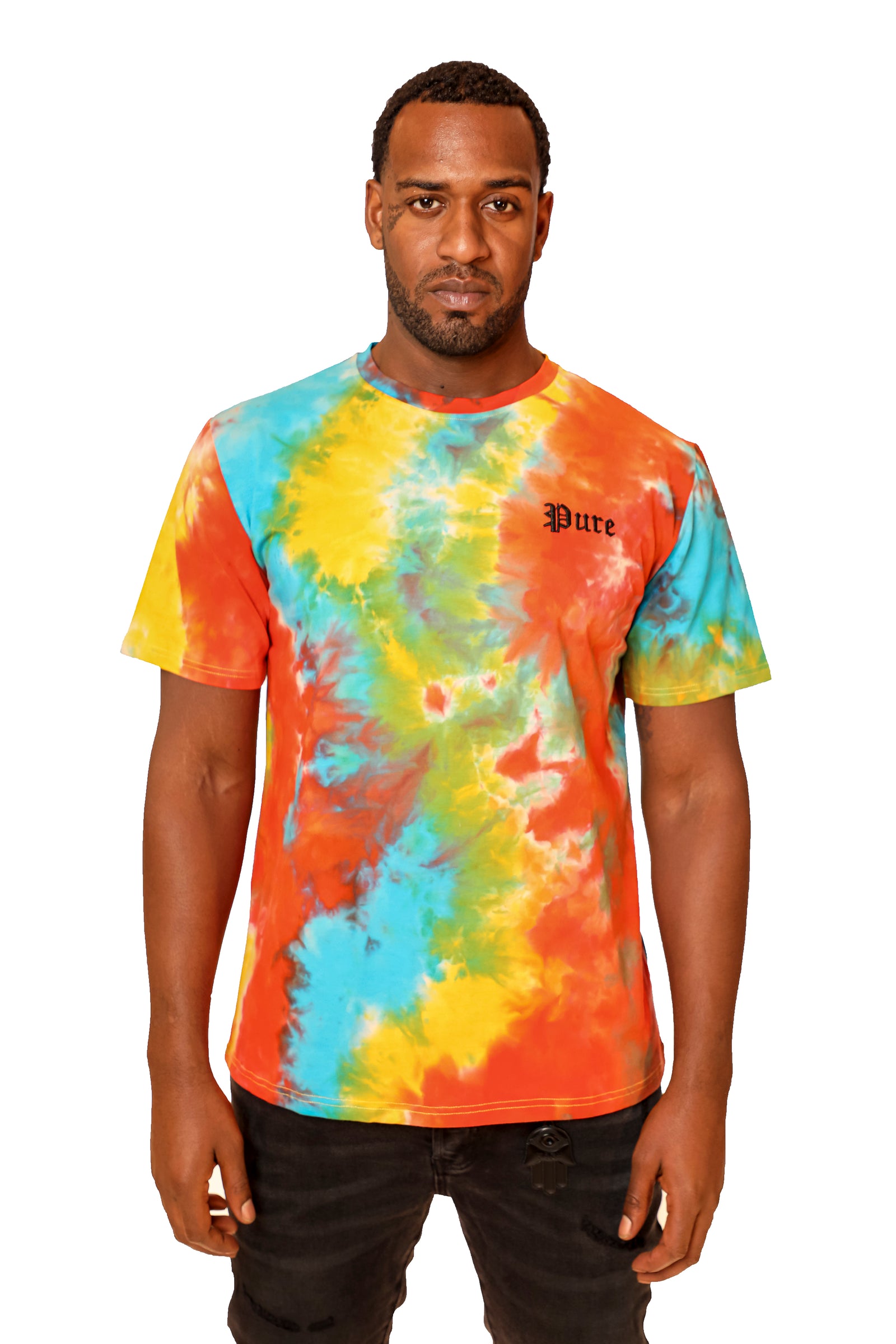 Men's Pure Tie Dye Tee Shirt in multi – view 2 of 5