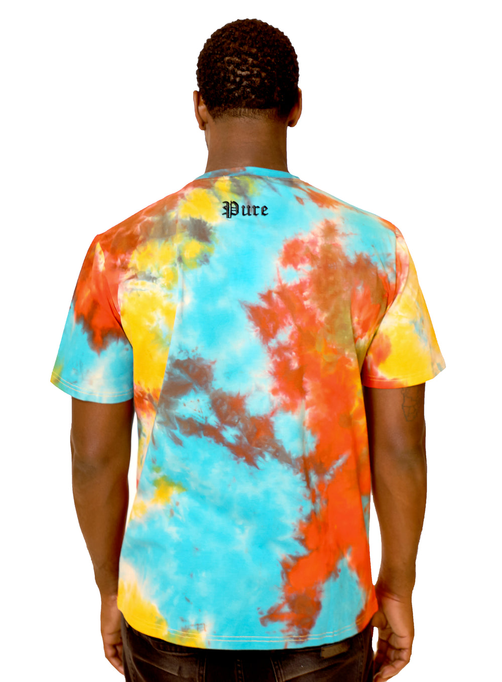 Men's Pure Tie Dye Tee Shirt in multi – view 3 of 5