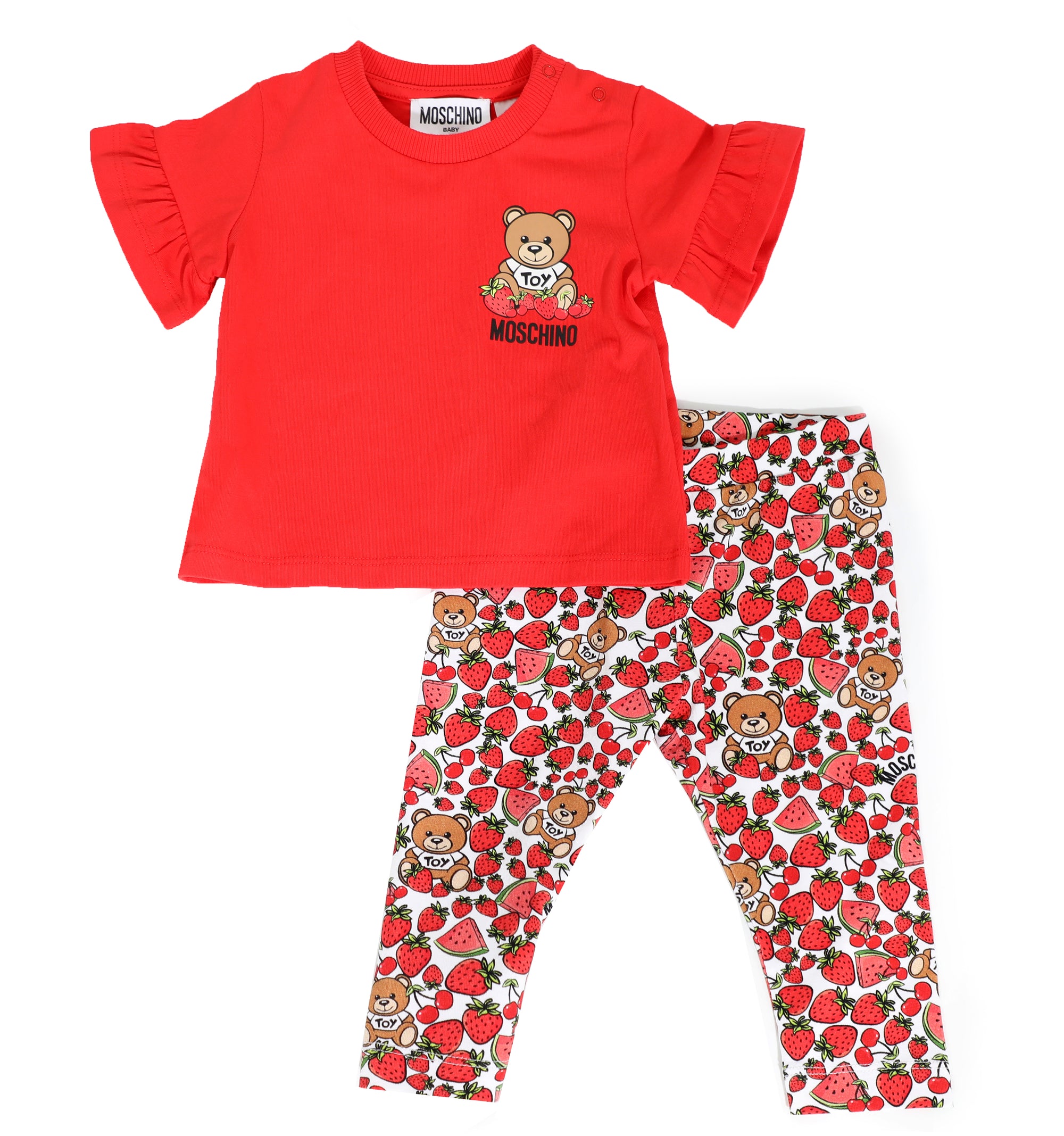 Ruffled SS Tee and Legging Set with Berries