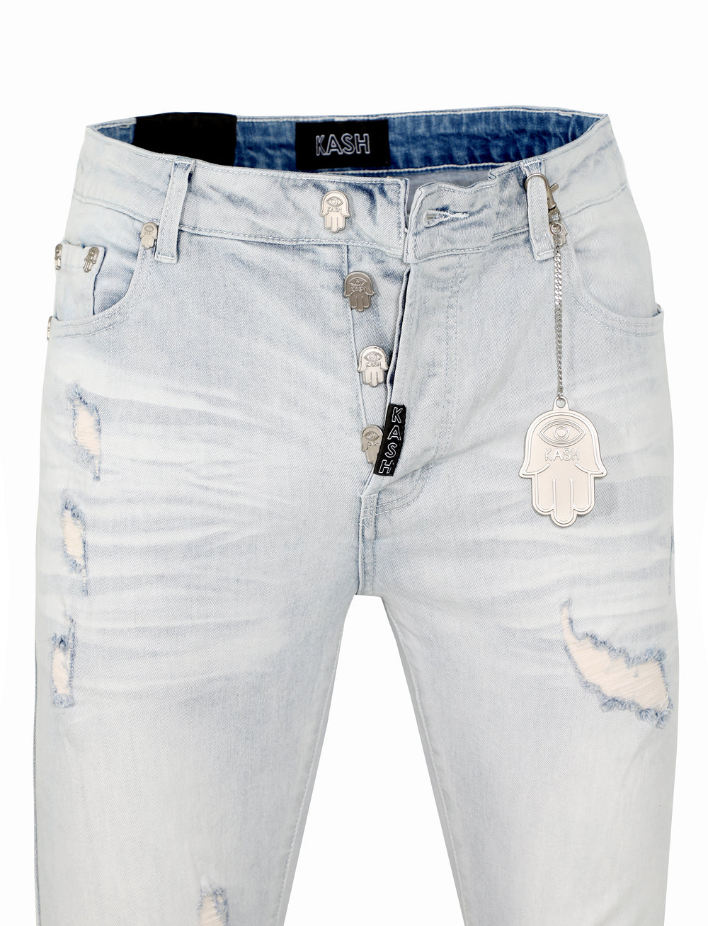 Kash Men's Light Blue Denim in light blue – view 4 of 5
