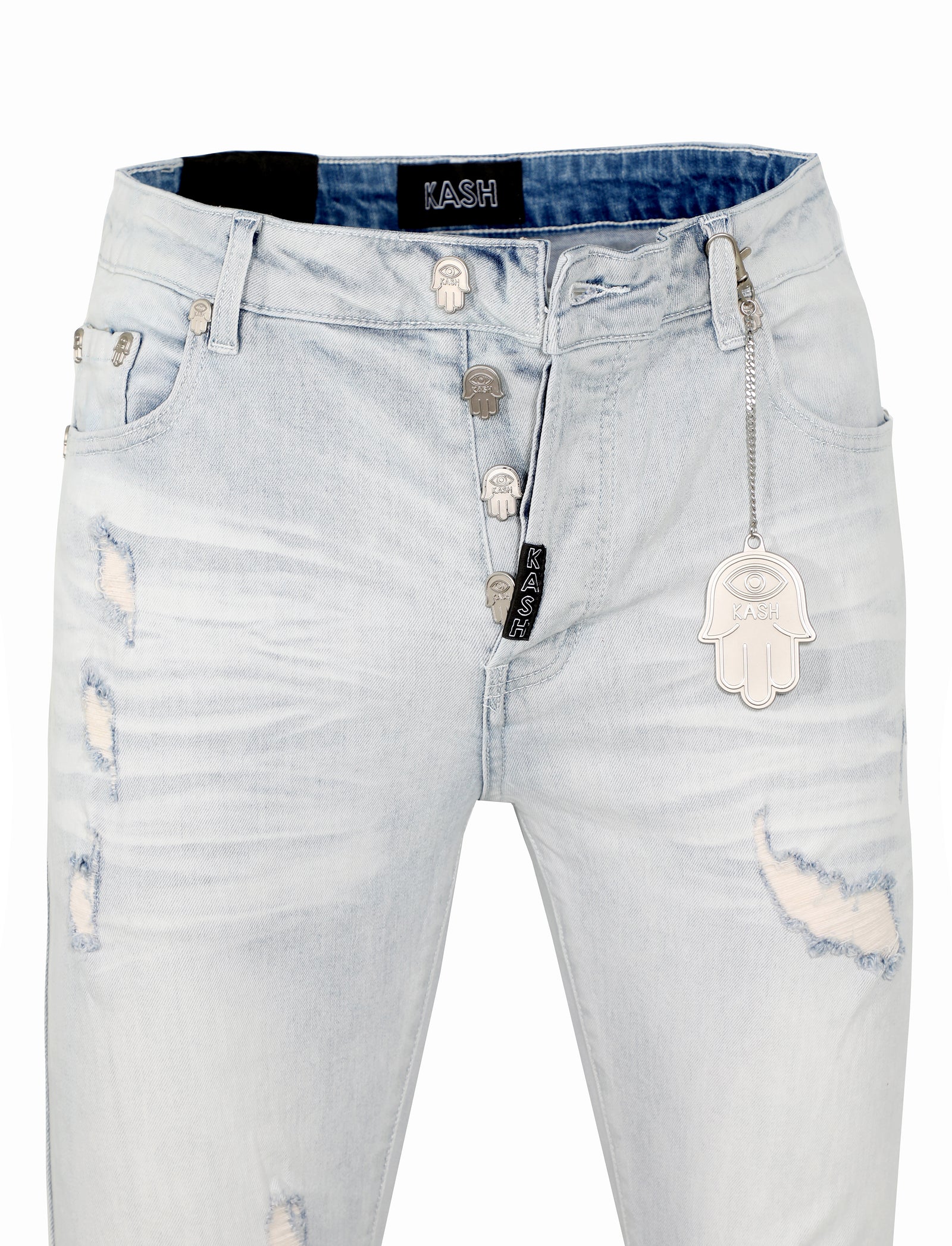 Kash Men's Light Blue Denim in light blue – view 4 of 5