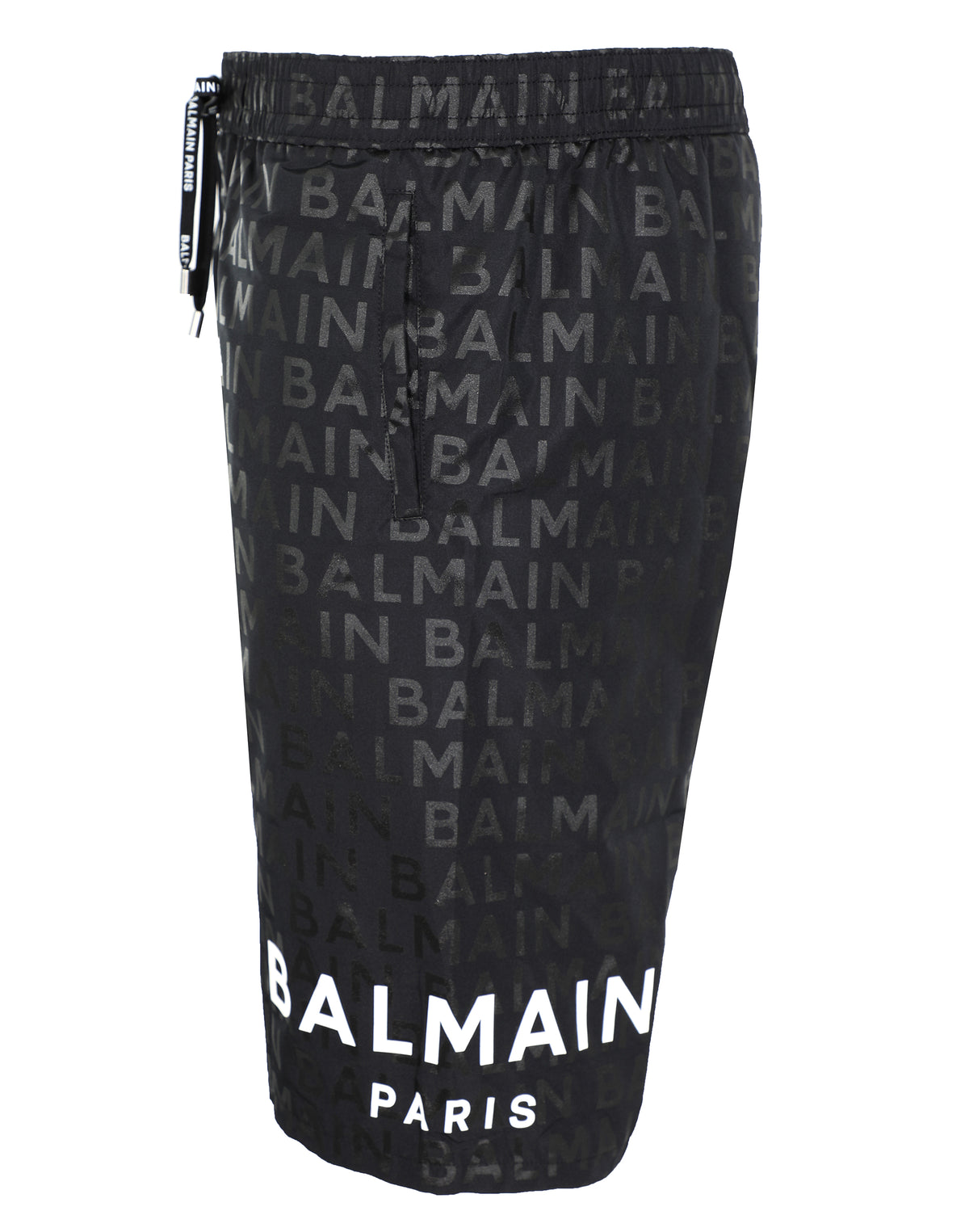 BALMAIN LOGO SWIM SHORT W| BLACK PRINT