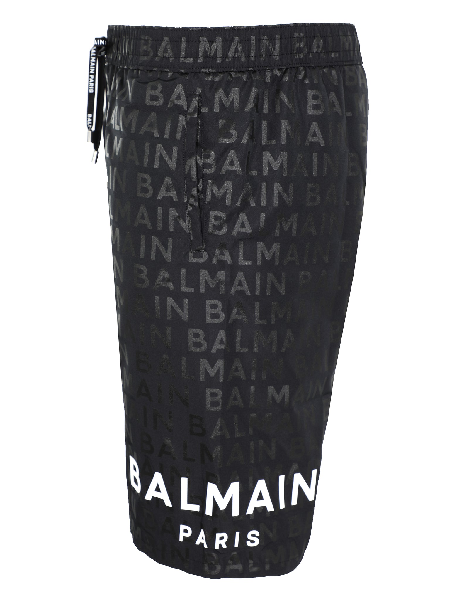Balmain Logo Swim Short w/ Black Print