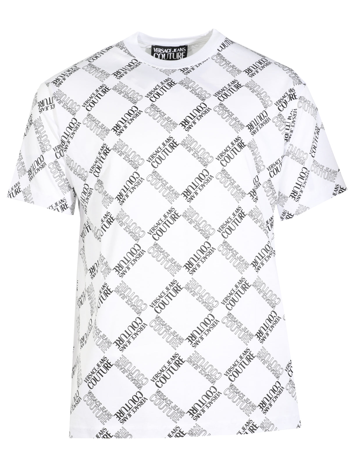ALLOVER RHOMBUS IN COTTON JERSEY PRINT - WHITE