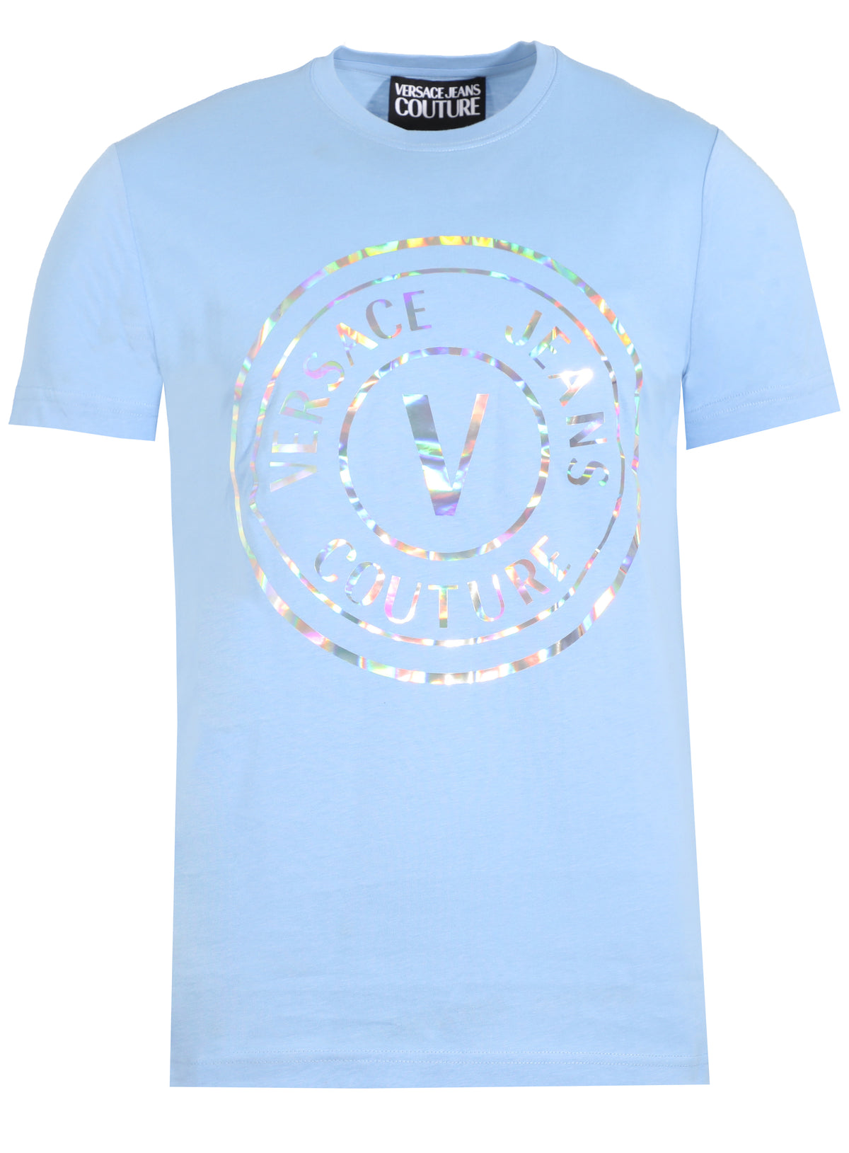 VEMBLEM IRIDESCENT COTTON JERSEY - BLUE