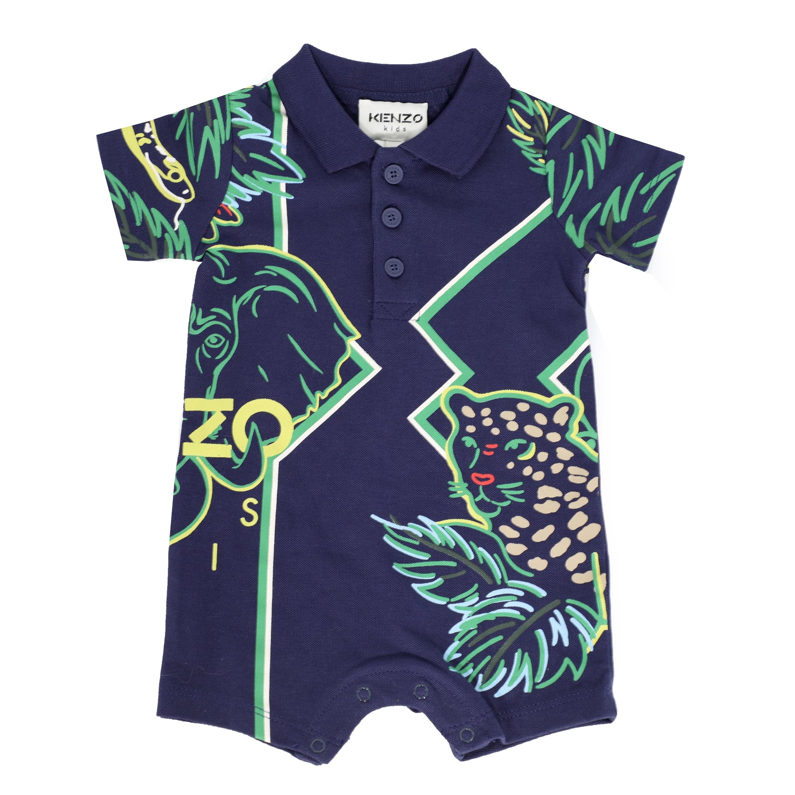 POLO COLLAR OVERALL W| MULTI-ICONICS - NAVY