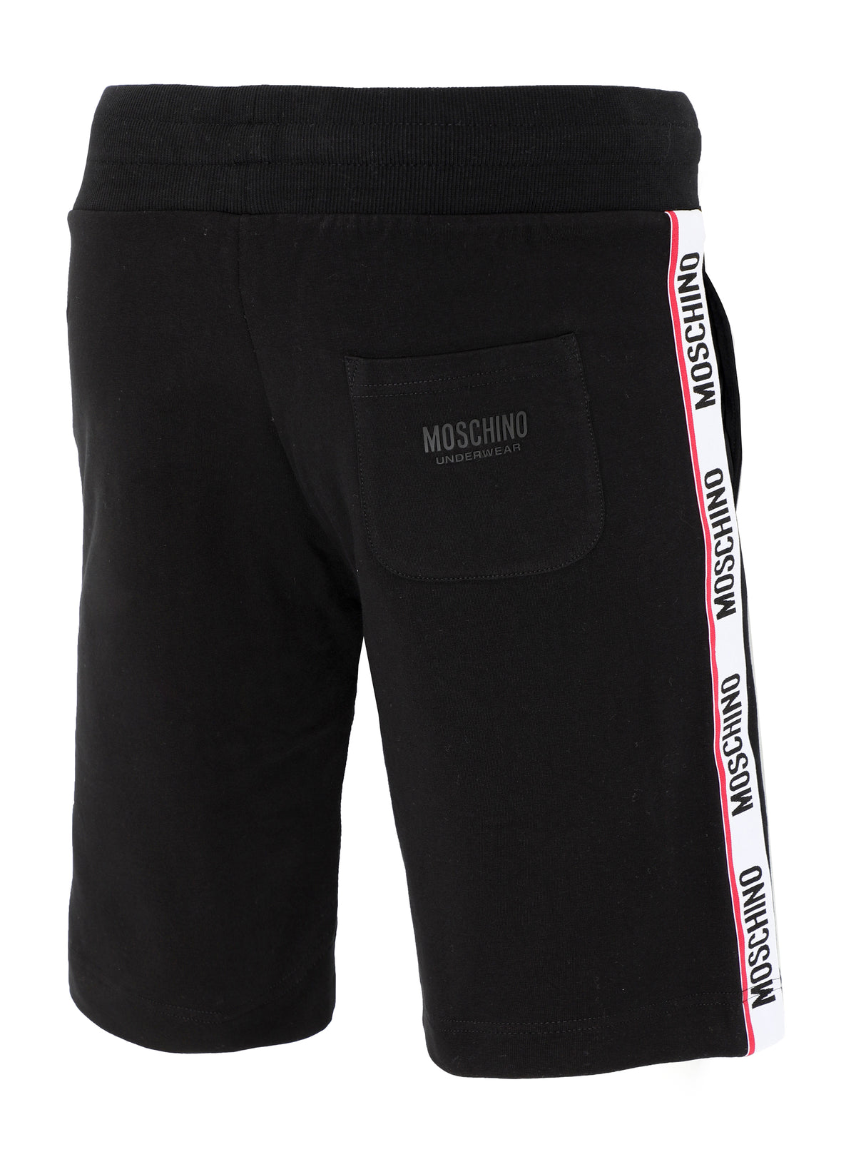 MOSCHINO LOGO BAND SHORTS - BLACK