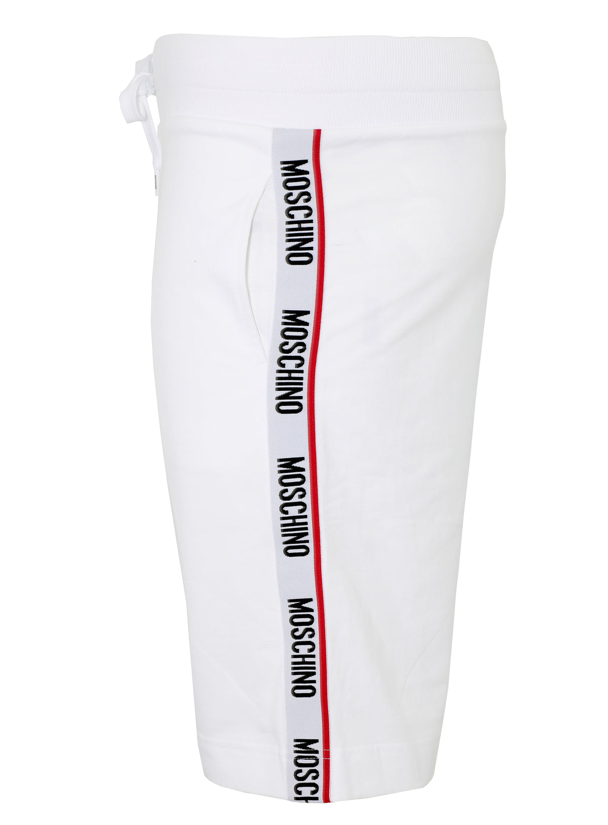 MOSCHINO LOGO BAND SHORTS - WHITE