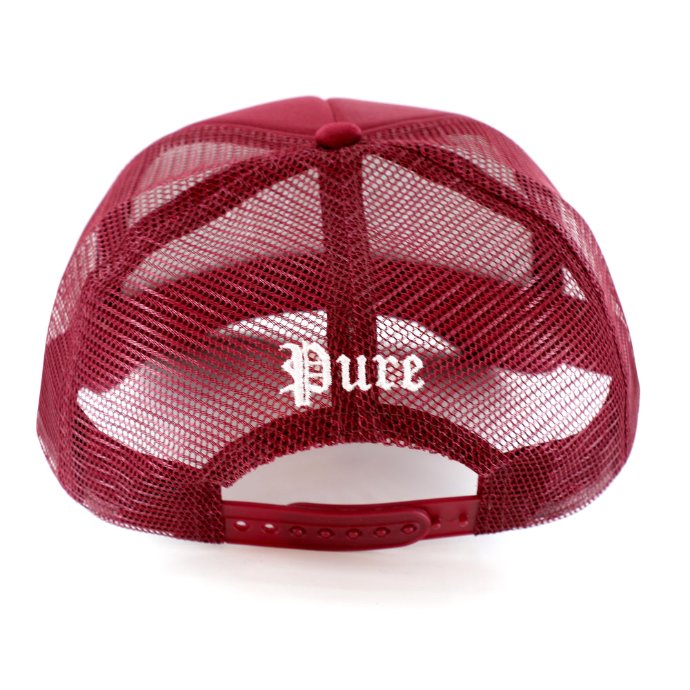 Pure Logo Snapback in burgundy – view 3 of 4