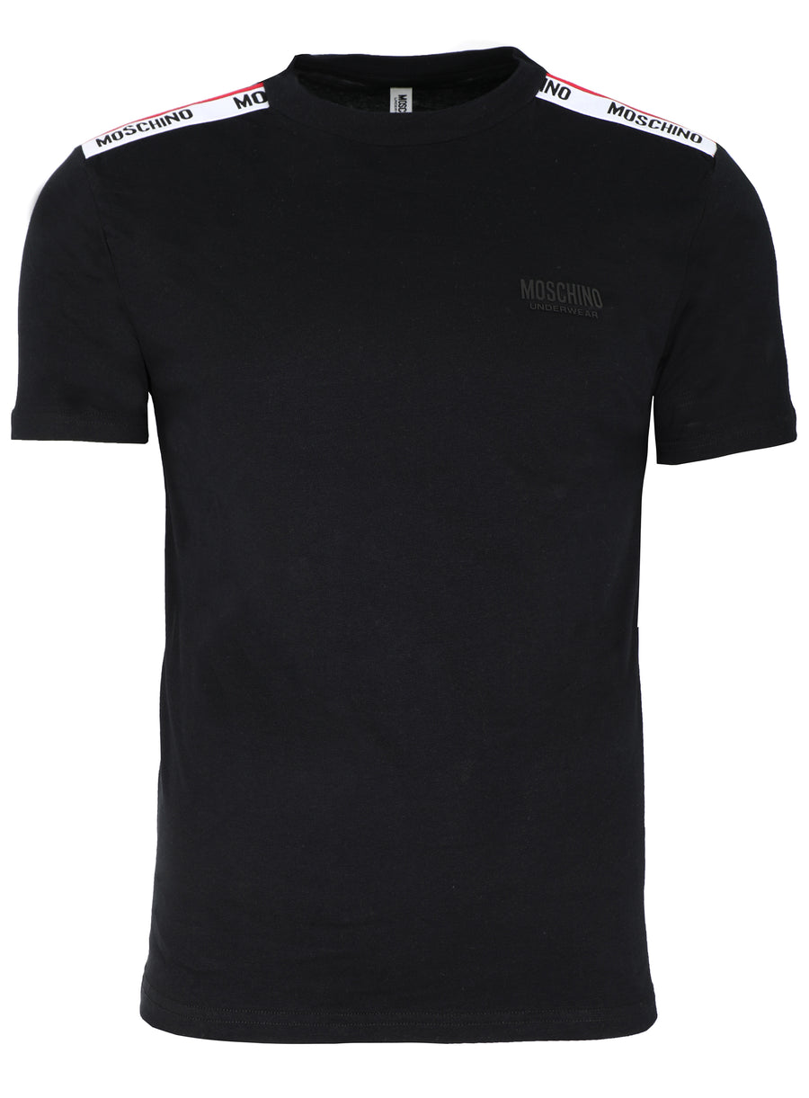 MOSCHINO LOGO BAND TEE - BLACK