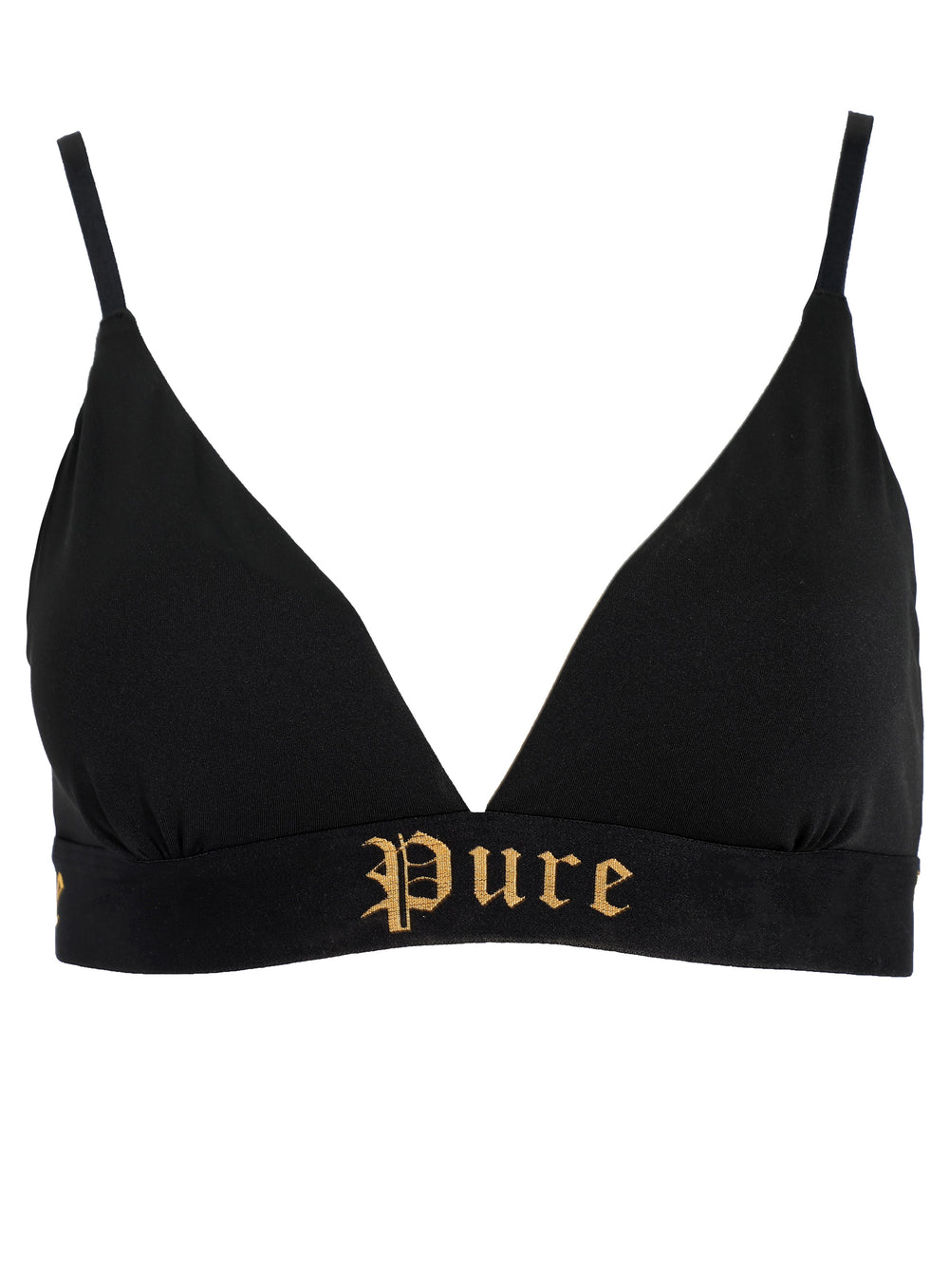 Pure women's triangle bra in black – view 1 of 4