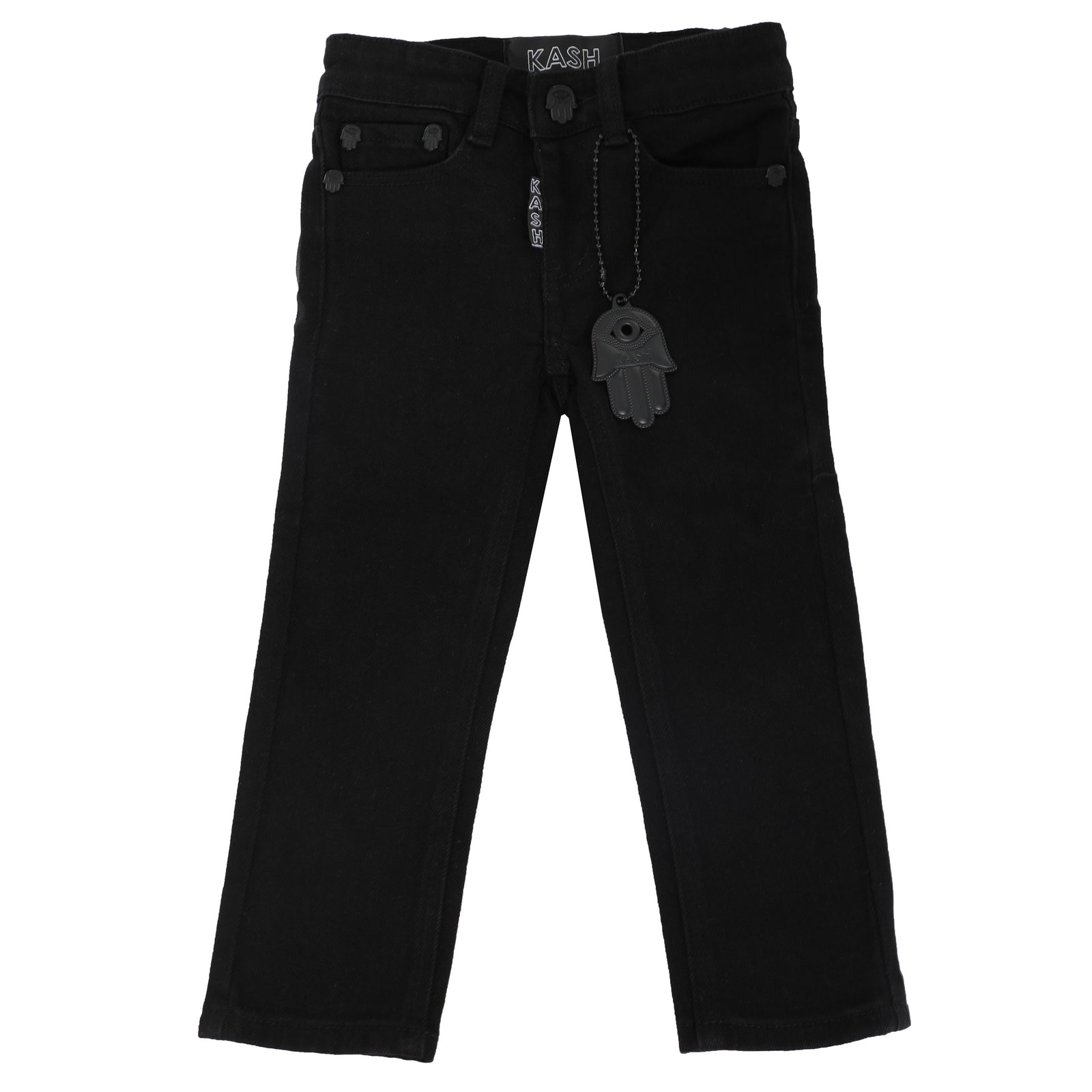KIDS KASH DENIM W| HAMSA POCKET - BLACK