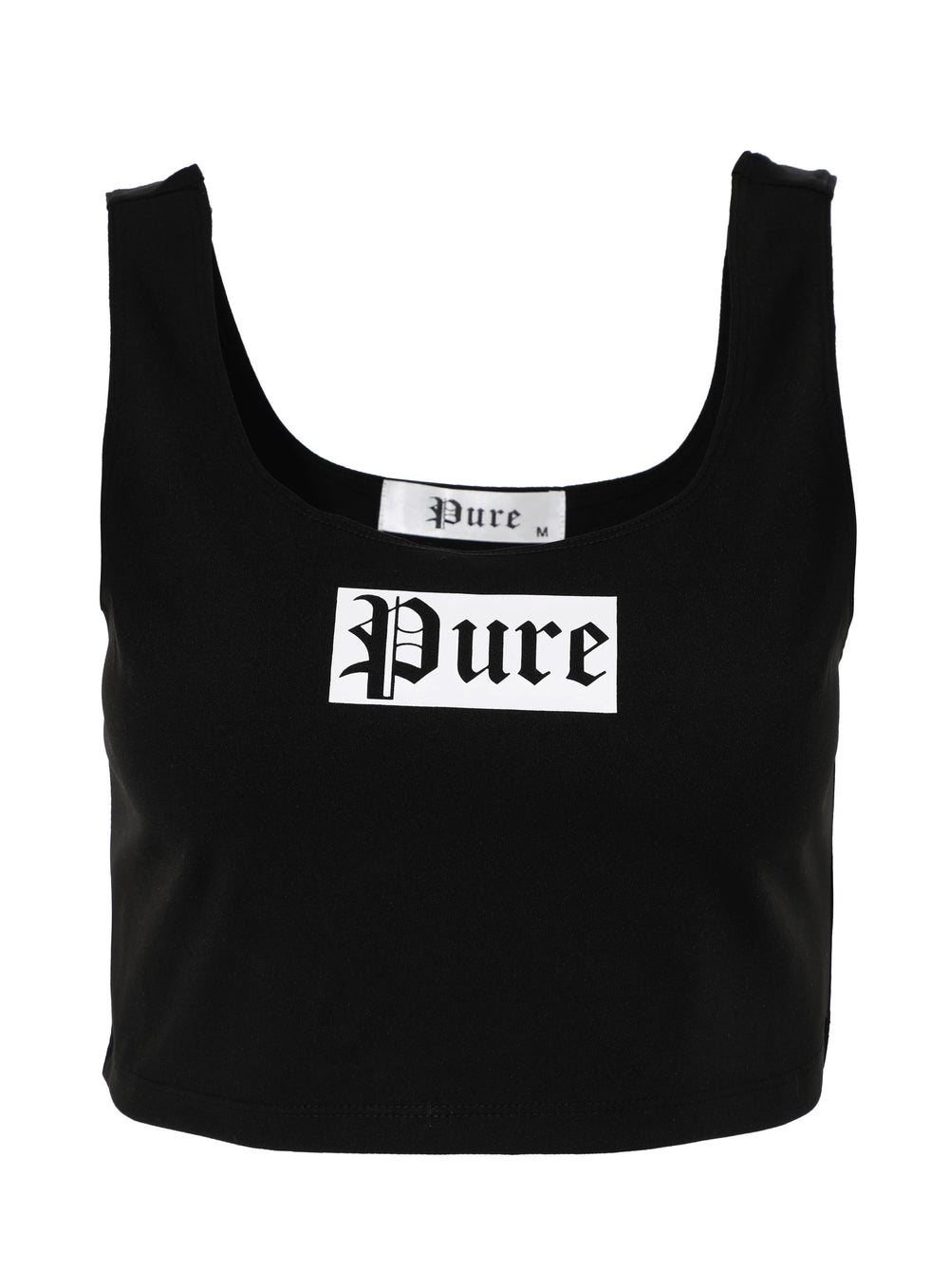 Women's Pure Cropped Tank Top in black – view 1 of 3