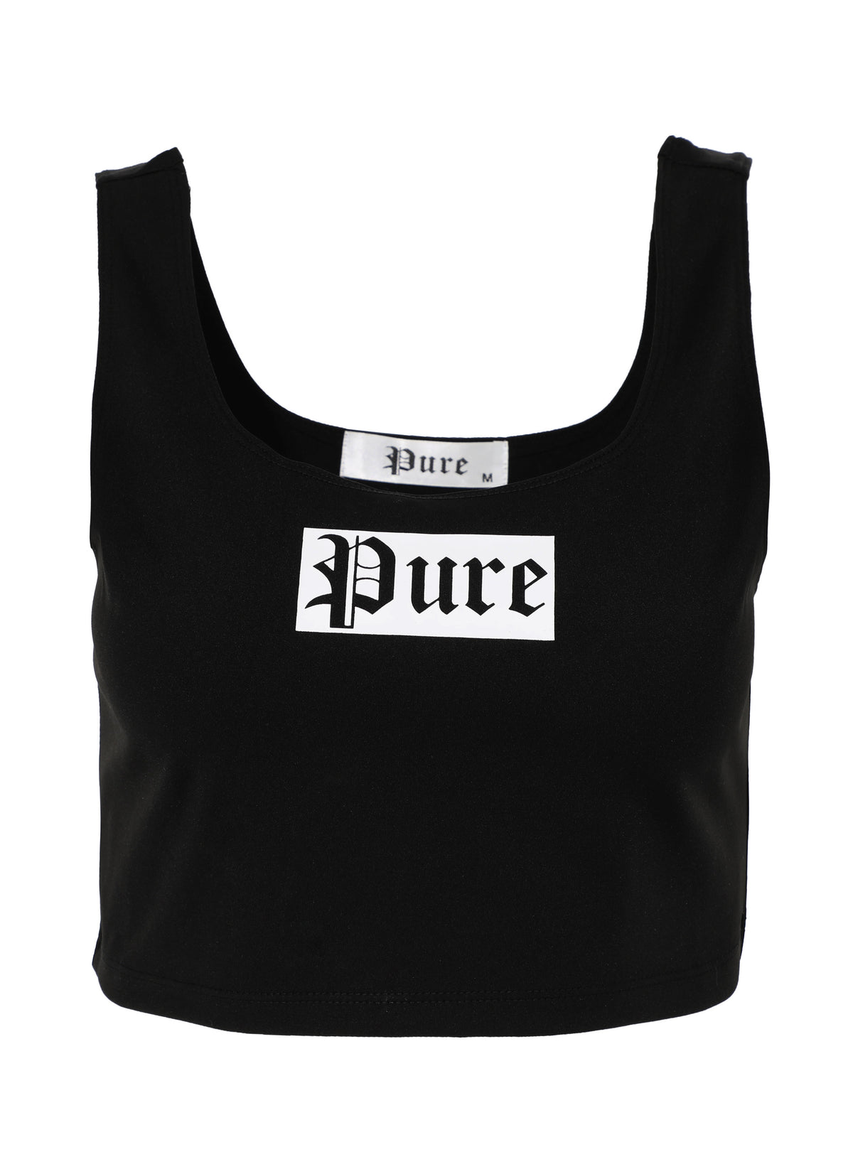 WOMEN&#39;S PURE CROPPED TANK TOP - BLACK