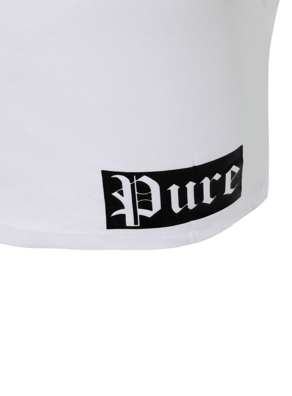 Pure women's cropped tank top in white – view 3 of 3