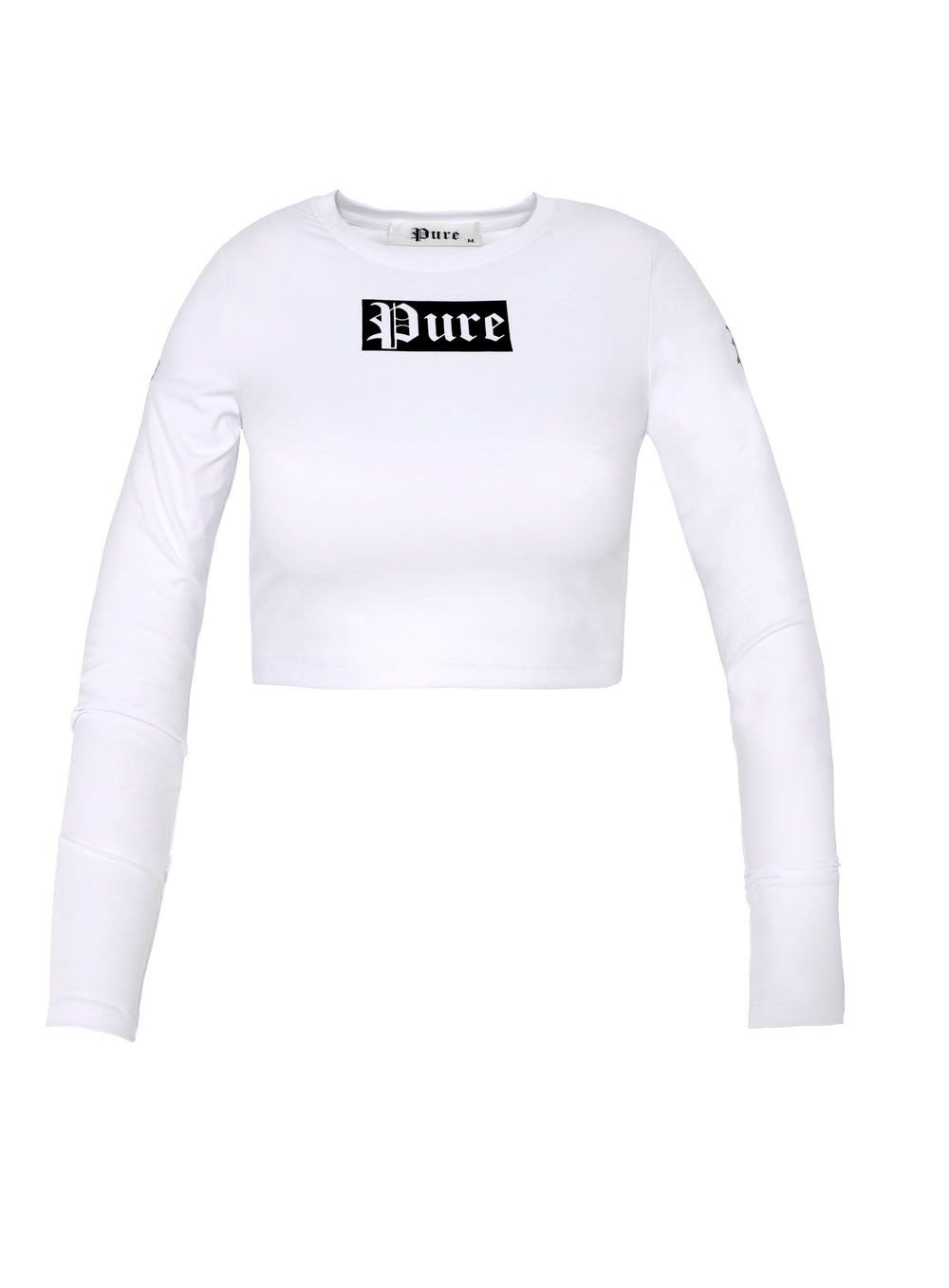 Women's Pure Cropped Long Sleeve Shirt in white – view 1 of 1