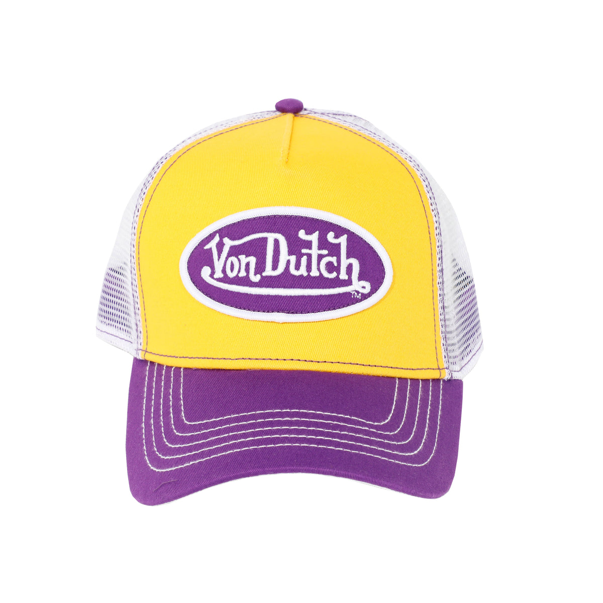 PURPLE WITH YELLOW TRUCKER - PURPLE