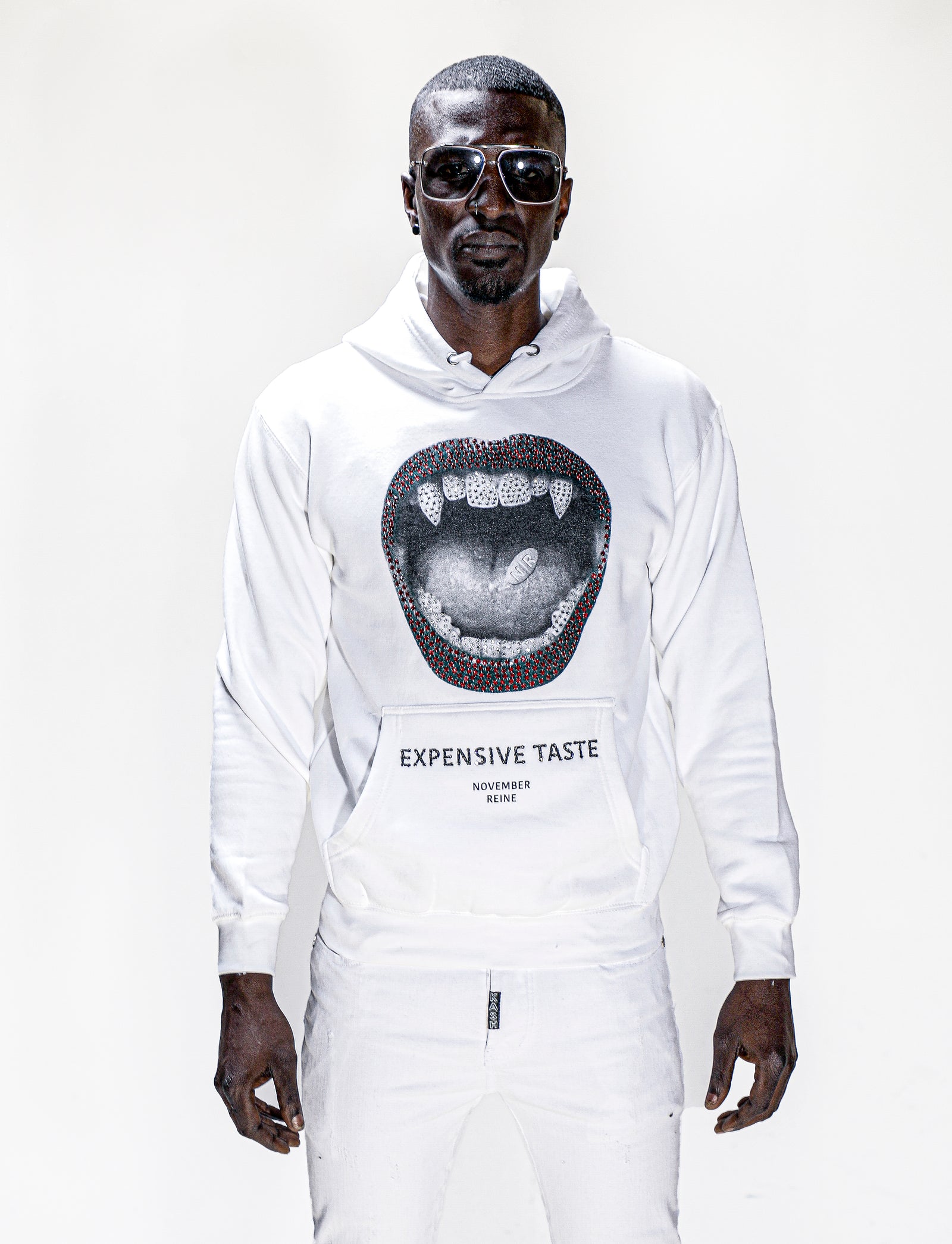 November Reine Expensive Taste Hoodie-White
