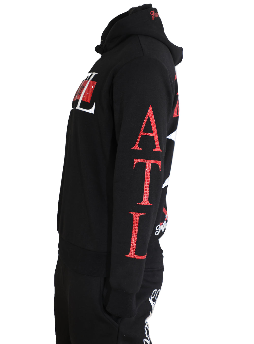 Pure Atlanta Culture Hoodie in black, men’s pullover hoodie – view 3 of 8