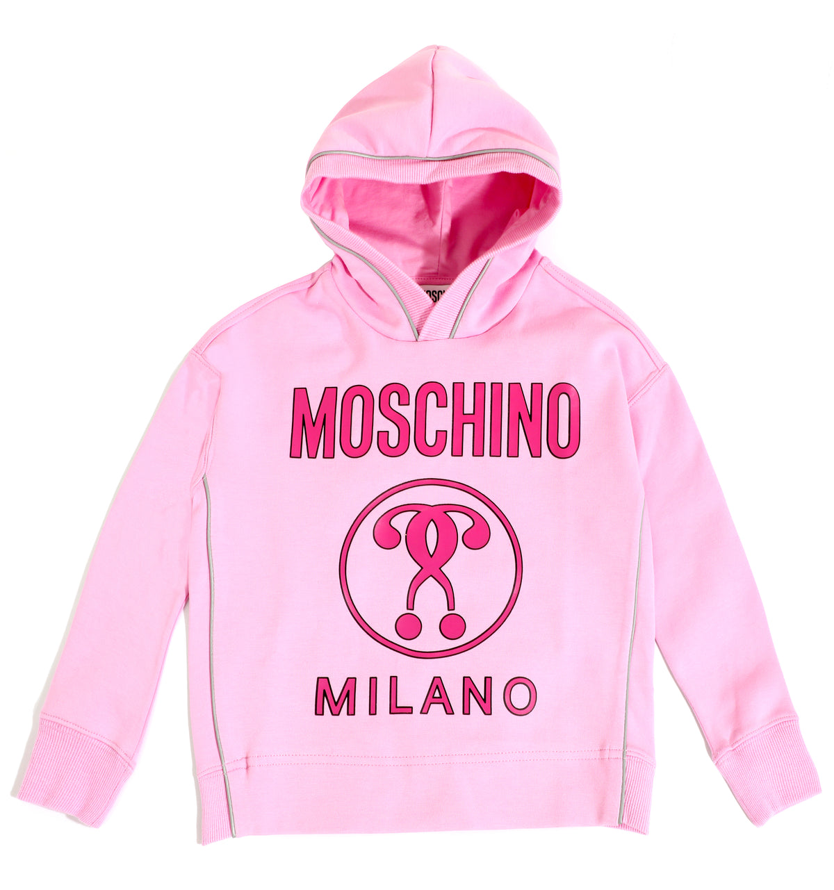 TEXT AND QUESTION MARK LOGO HOODED LS SWEATSHIRT-PURPLE