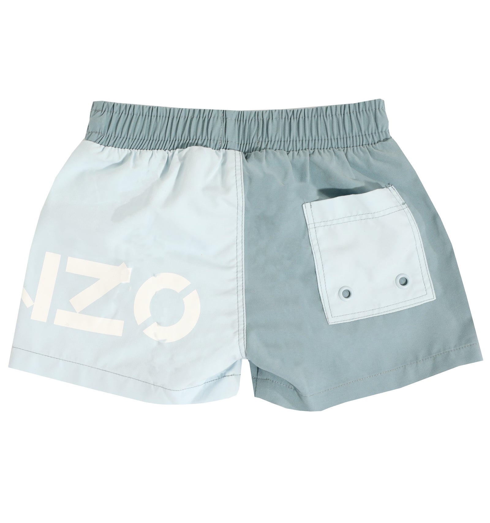 Kenzo Colorblock Nylon Surfer Shorts with Logo in navy – view 2 of 2