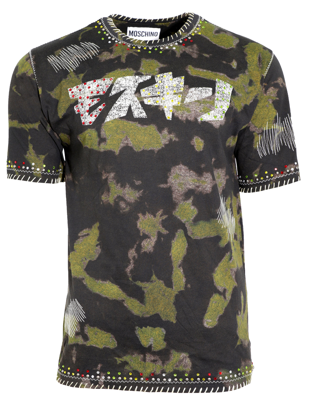 MOSCHINO KATAKANA LOGO TEE - CAMOUFLAGE