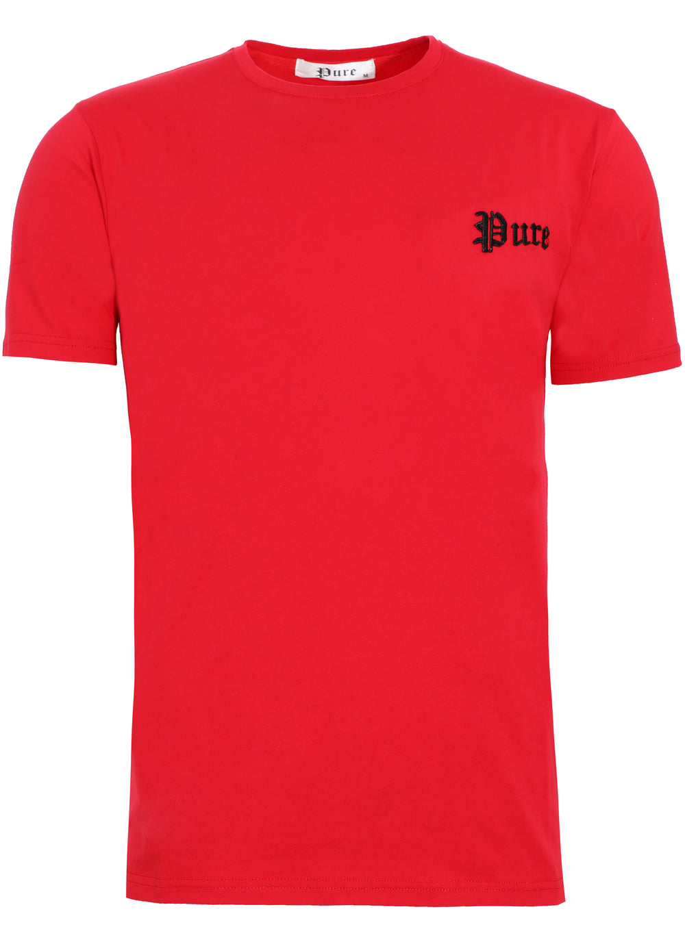 Embroidered Short Sleeve Pure Tee in red – view 1 of 6