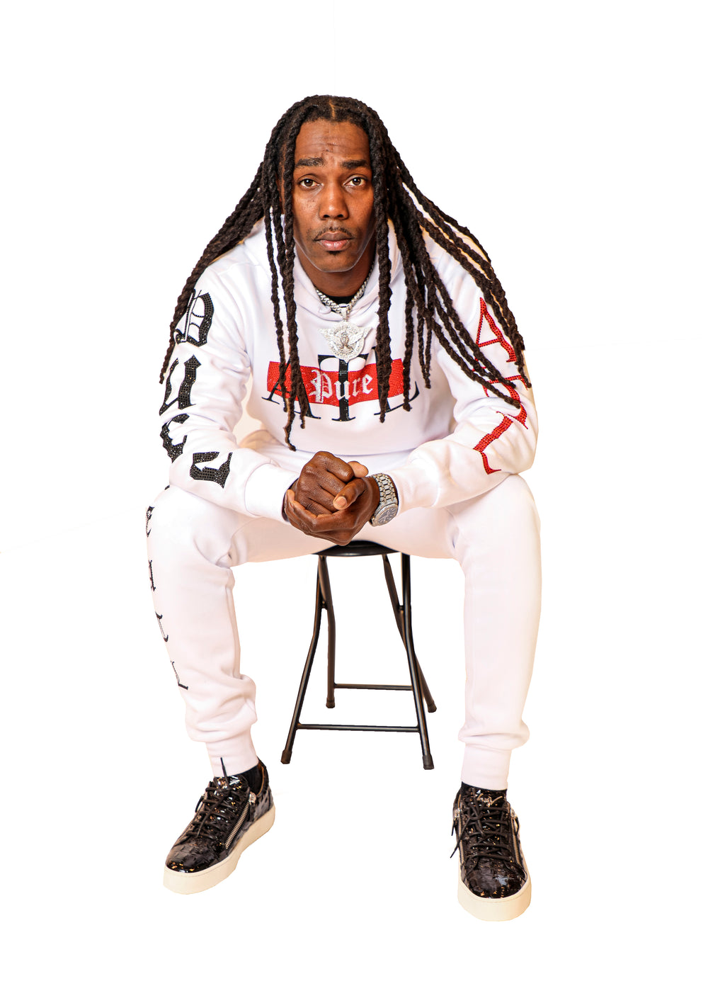 Pure Atlanta Culture Sweatpants in white – view 6 of 6
