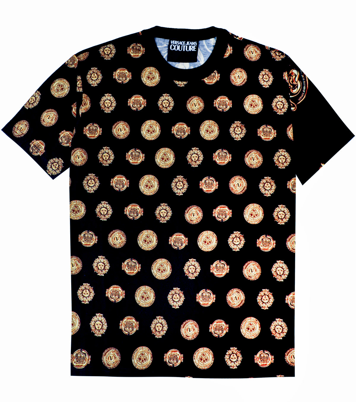 JERSEY COTTON SS COIN TEE-BLACK