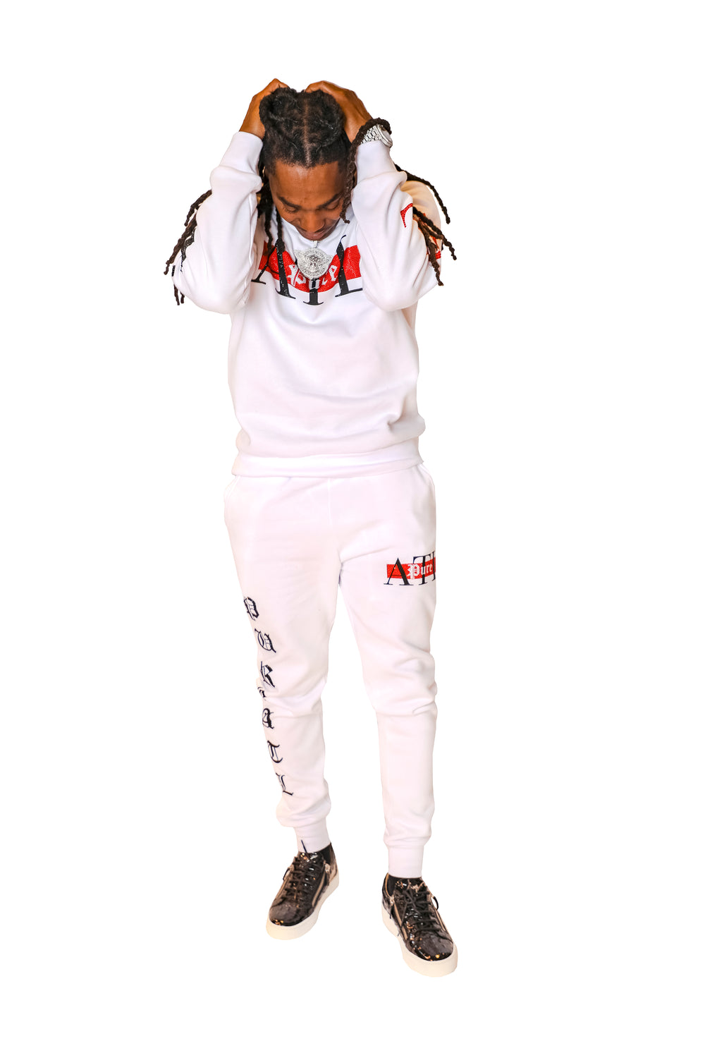 Pure Atlanta Culture Sweatpants in white – view 5 of 6