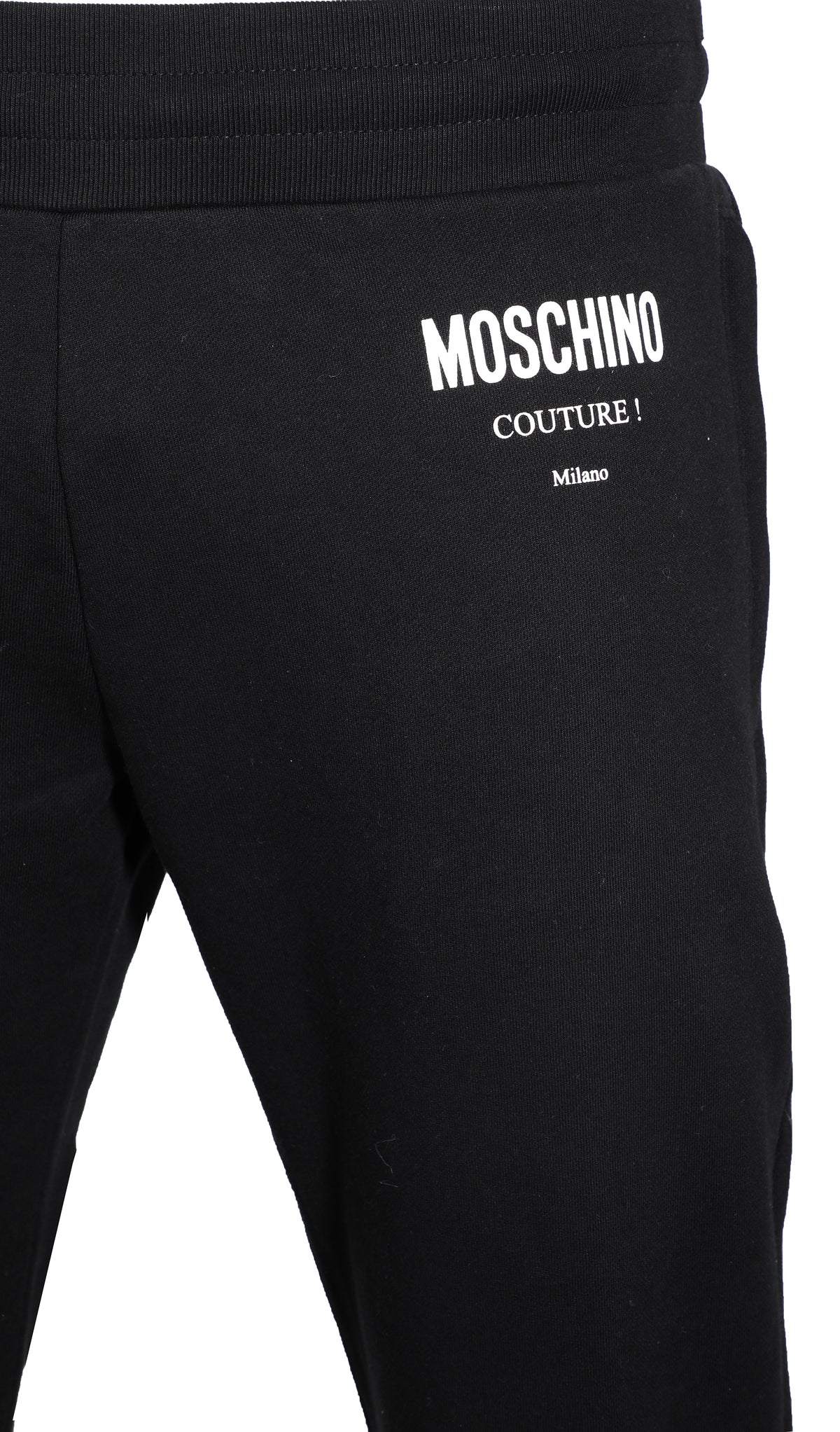 MOSCHINO LOGO SWEATPANTS W/ WHITE TEXT-BLACK
