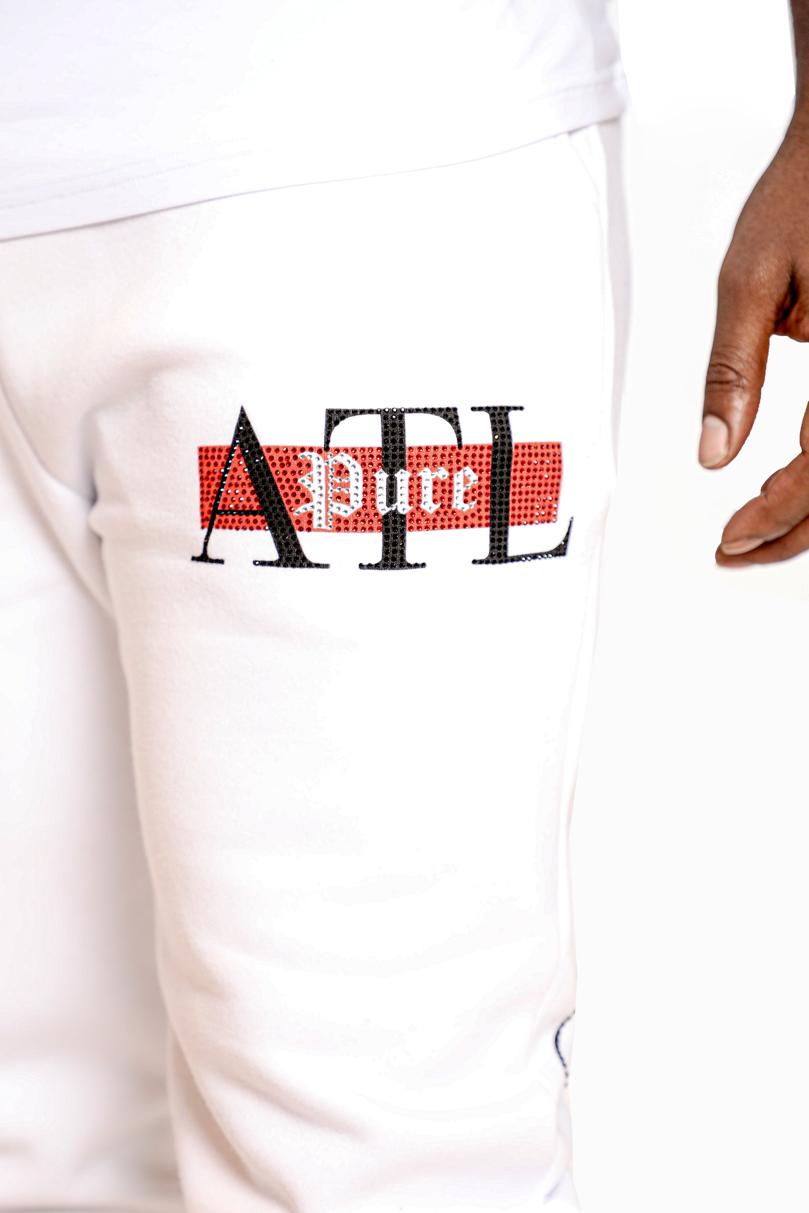 Pure Atlanta Culture Hoodie in white, cotton sweatshirt hoodie – view 5 of 5