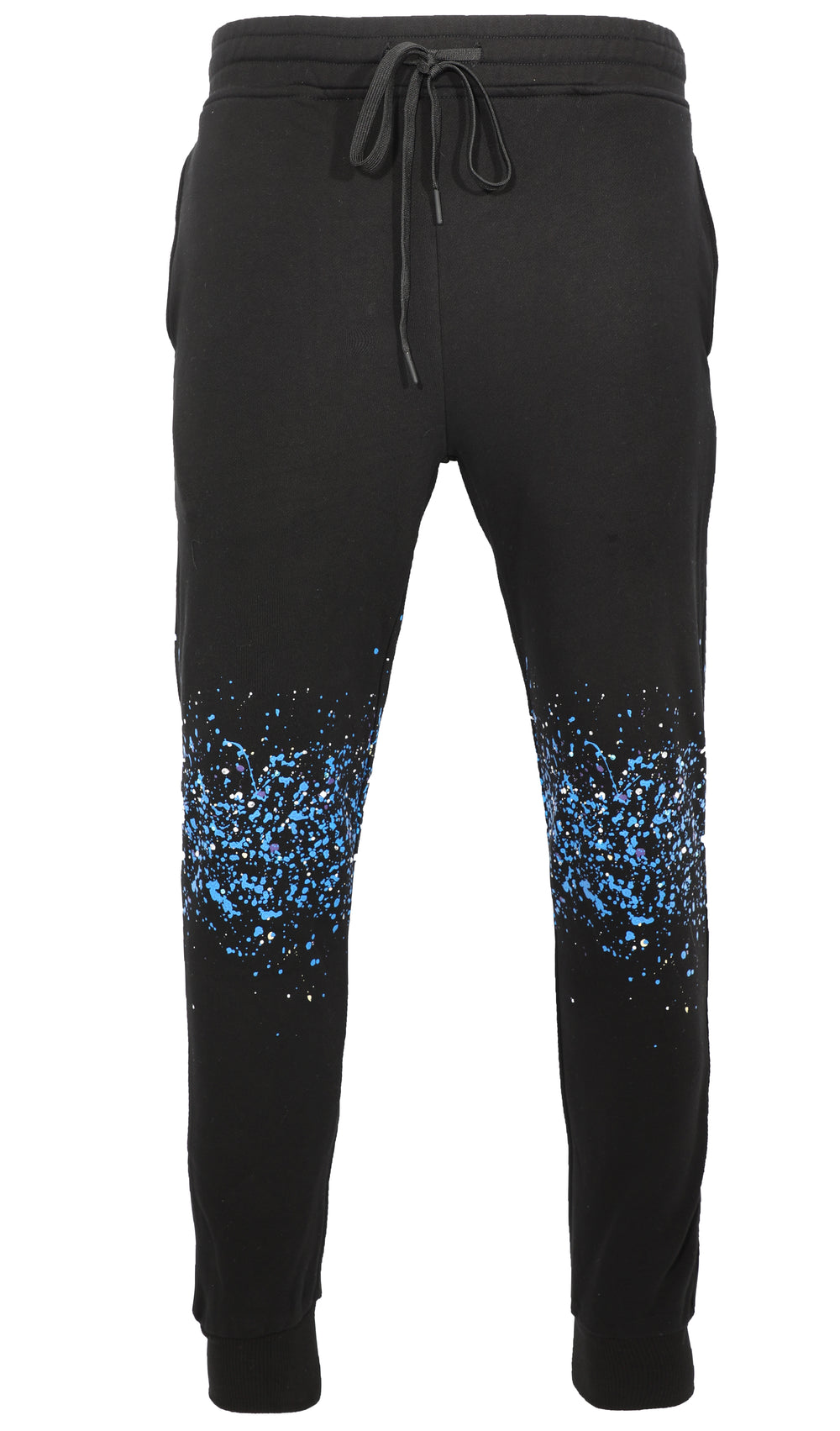 Kash Paint and Crystals Splattered Sweatpants in black – view 1 of 4