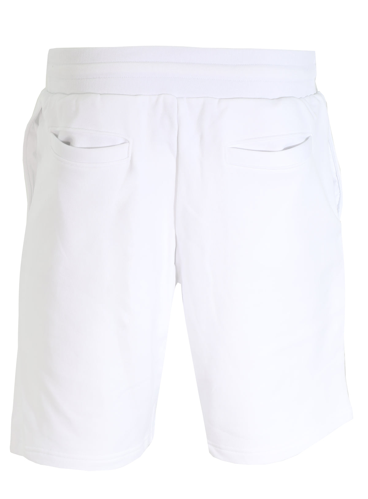 DOUBLE QUESTION MARK COTTON SHORTS - WHITE